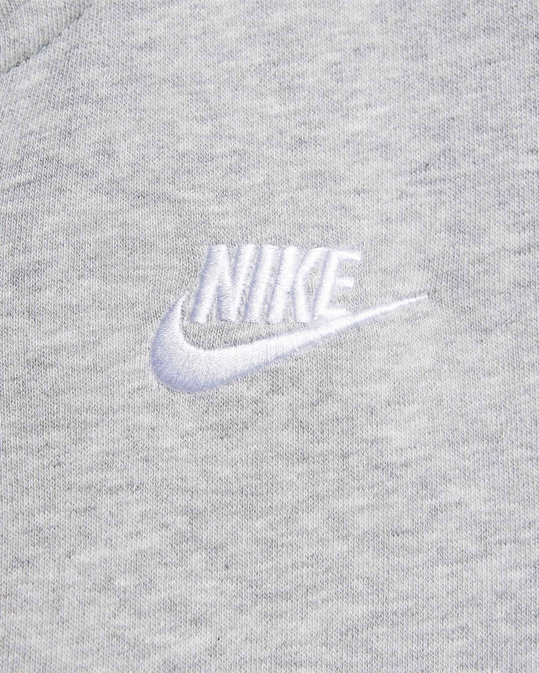 Nike Sportswear Club Fleece Women's Full-Zip Hoodie - Dark Grey Heather/White