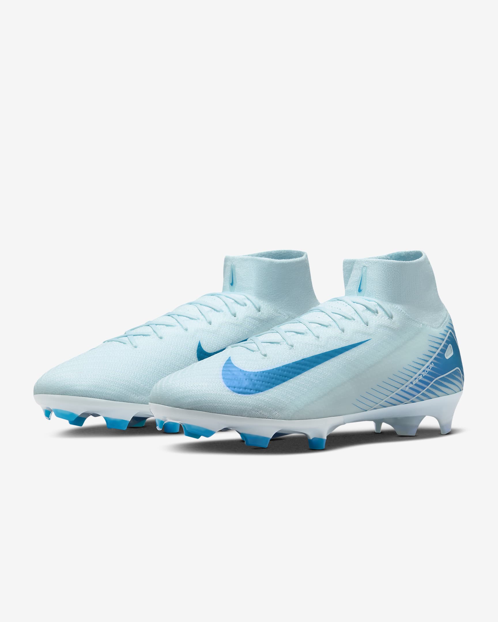 Fotbollssko för högt gräs Nike Mercurial Superfly 10 Elite FG med högt skaft - Glacier Blue/Blue Orbit