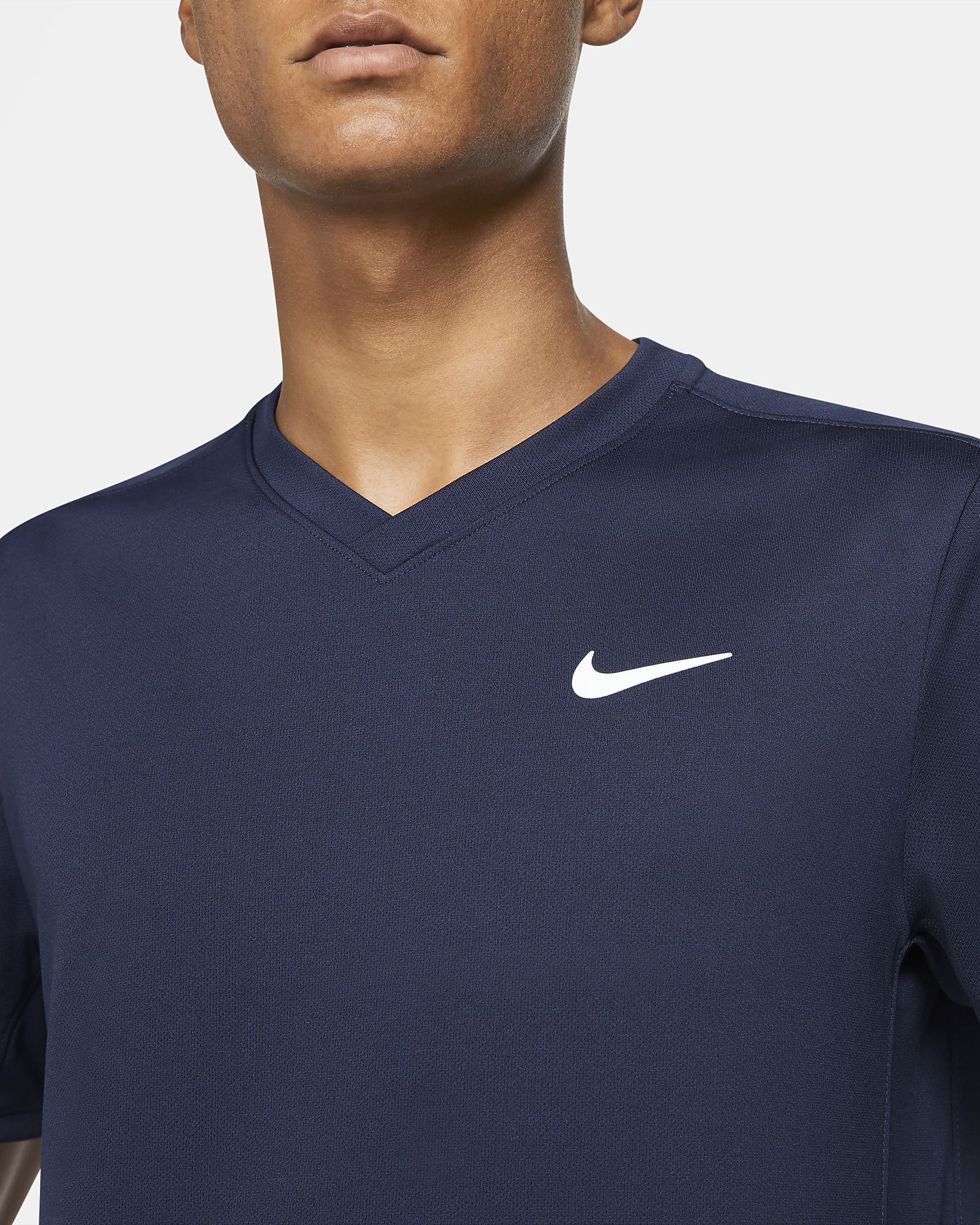 Haut de tennis NikeCourt Dri-FIT Victory pour Homme - Obsidian/Obsidian/Blanc