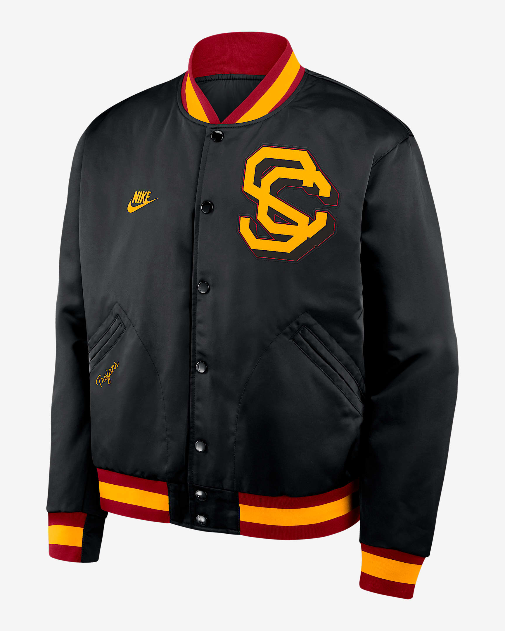 USC Legacy Men's Nike College Full-Snap Bomber Jacket - Black