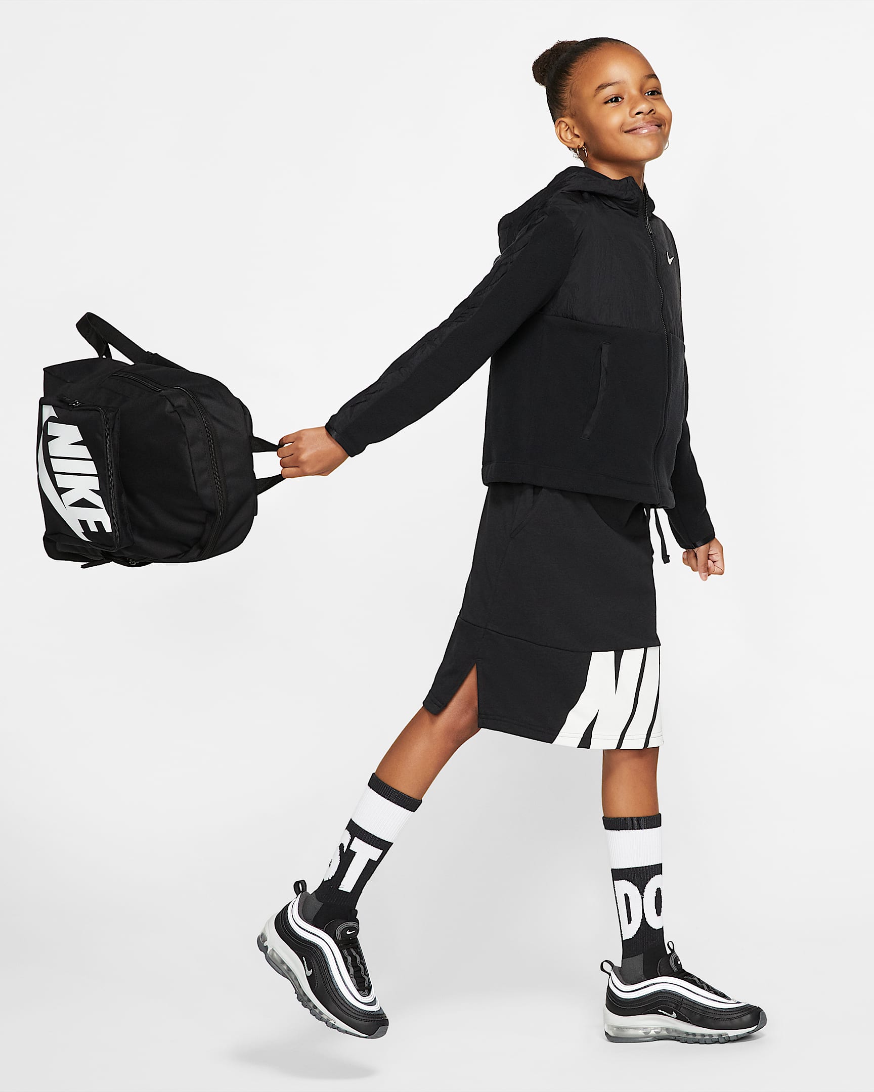 Nike Classic Kids' Backpack (16L) - Black/Black/White
