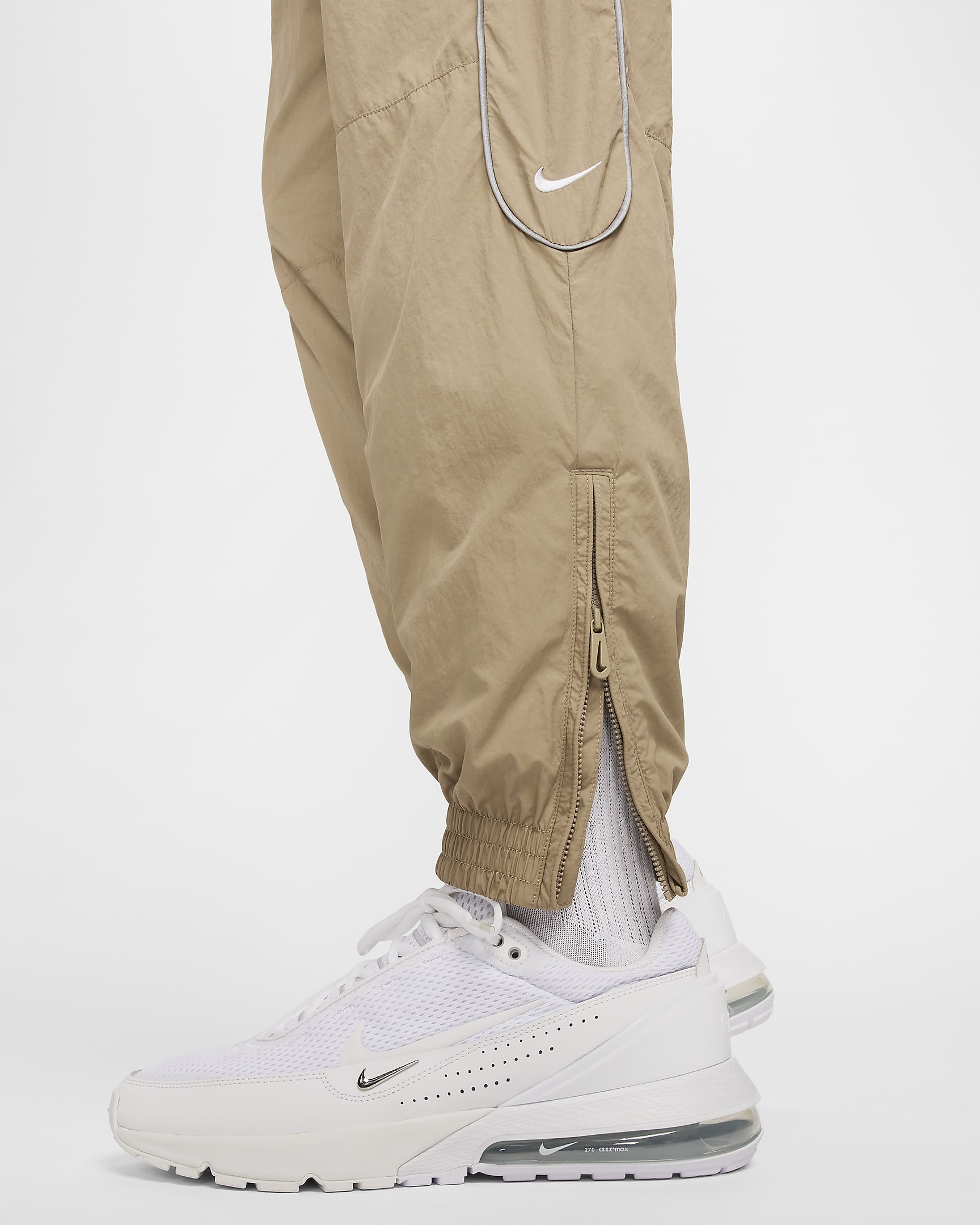 Nike Solo Swoosh Men's Track Pants - Khaki/White