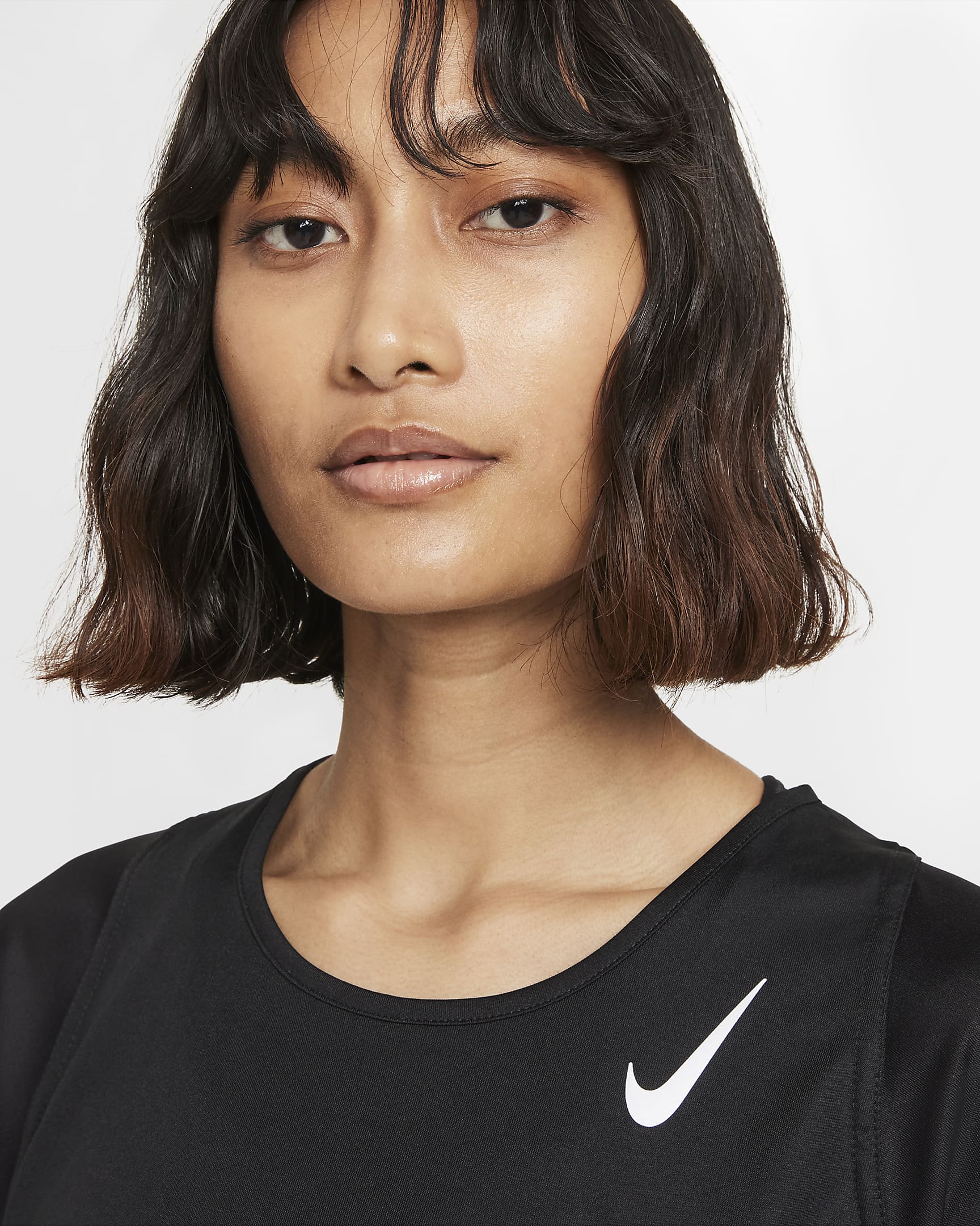 Nike Dri-FIT Race Kurzarm-Laufoberteil für Damen - Schwarz