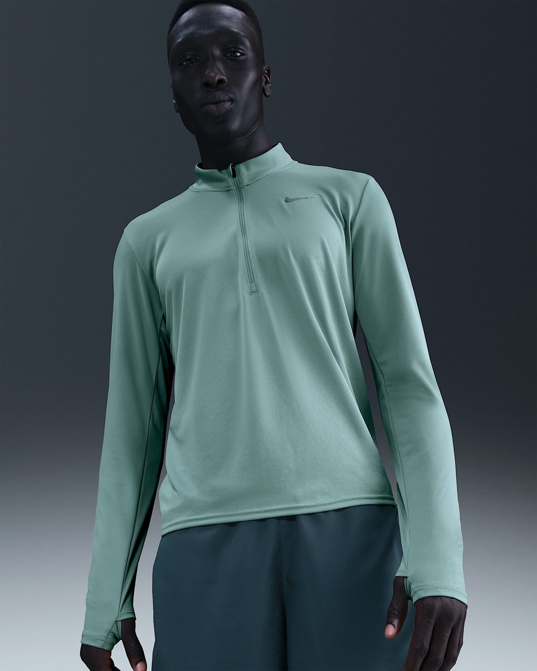 Nike Pacer Dri-FIT rövid cipzáras férfi futófelső - Cannon