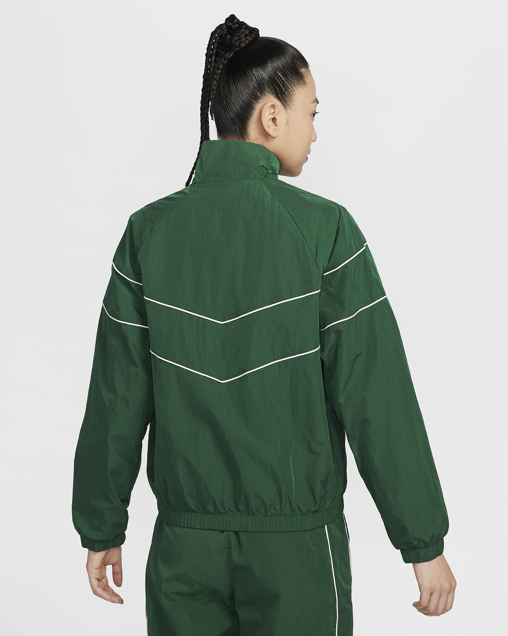 Nike Windrunner Women's Loose UV Woven Full-Zip Jacket - Gorge Green/Sail