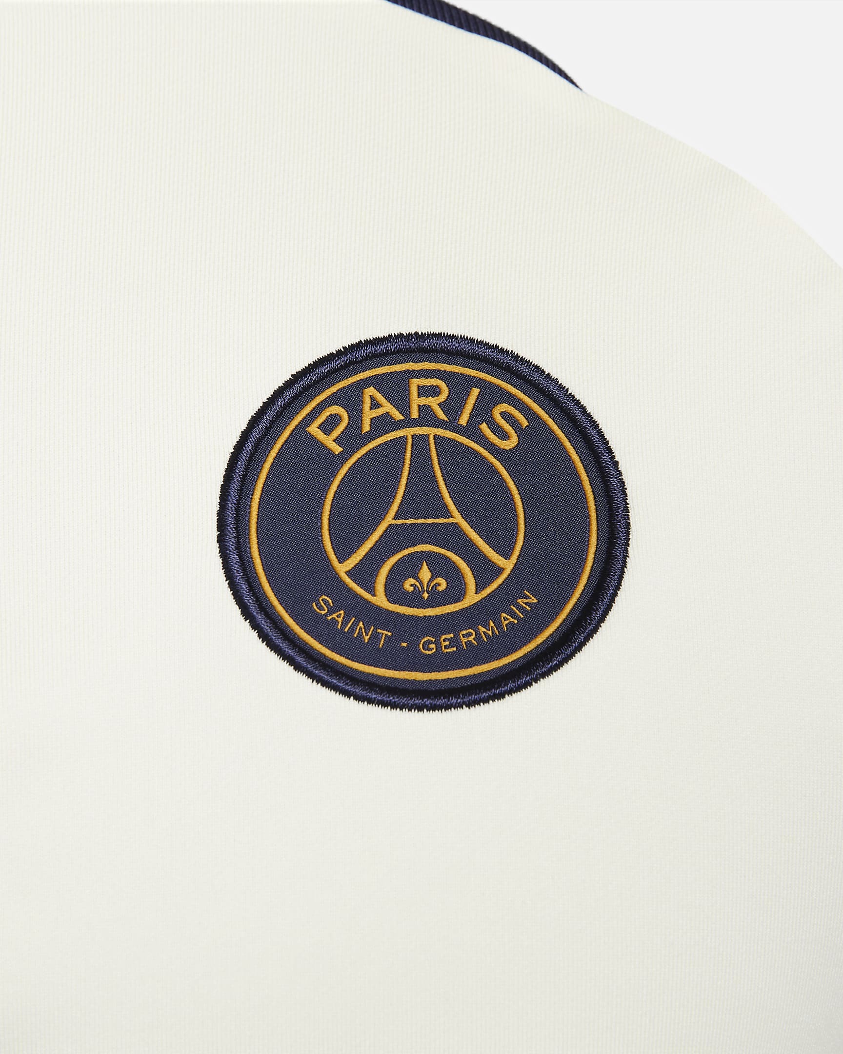 Paris Saint-Germain Strike Men's Nike Dri-FIT Soccer Drill Top - Coconut Milk/Coconut Milk/Blackened Blue/Blackened Blue