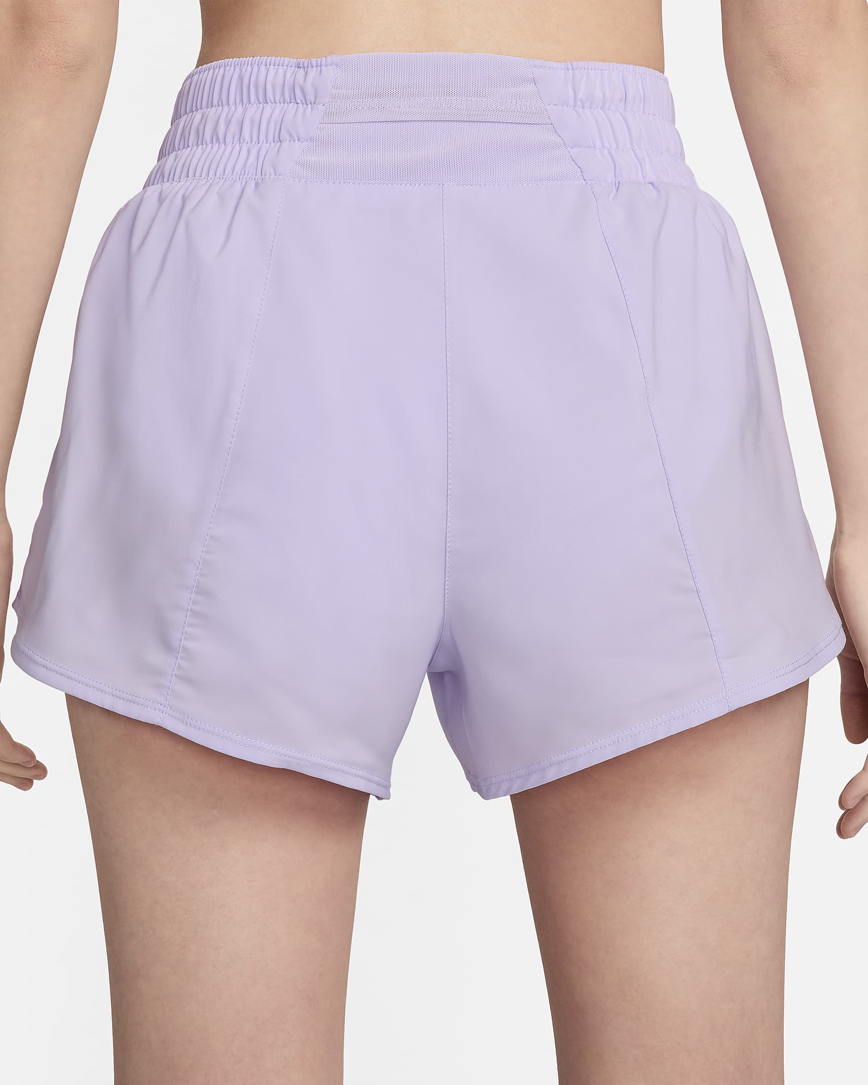 Nike One Women's Dri-FIT Mid-Rise 8cm (approx.) Brief-Lined Shorts - Lilac Bloom/White