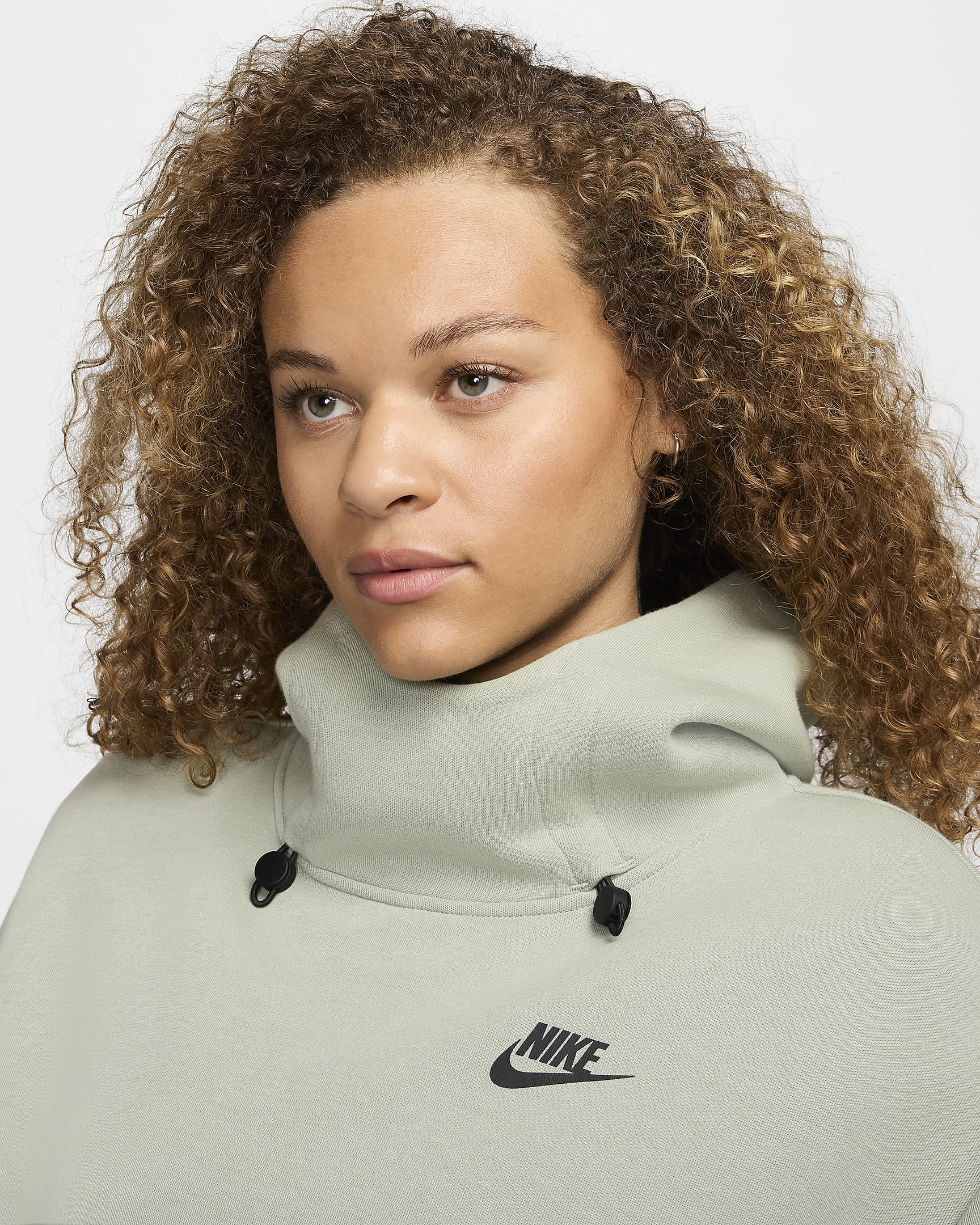 Sudadera con gorro oversized para mujer Nike Sportswear Tech Fleece - Horizonte jade/Negro