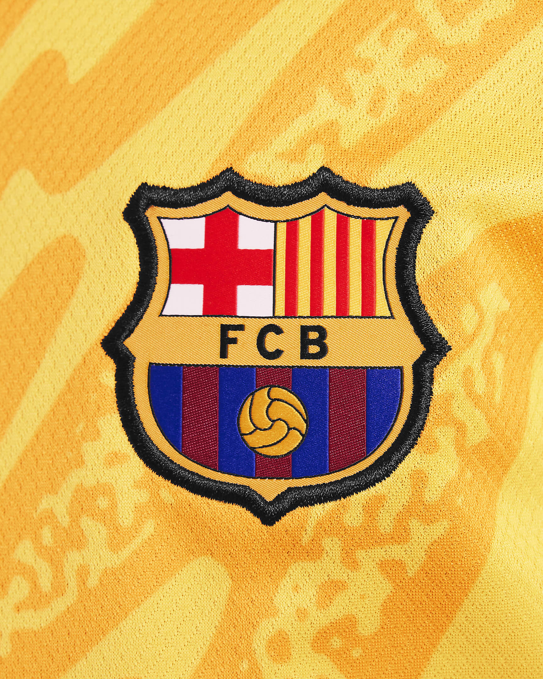 FC Barcelona 2024 Stadium Goalkeeper Big Kids' Nike Dri-FIT Soccer Replica Jersey - Tour Yellow/Tour Yellow/University Gold/Black