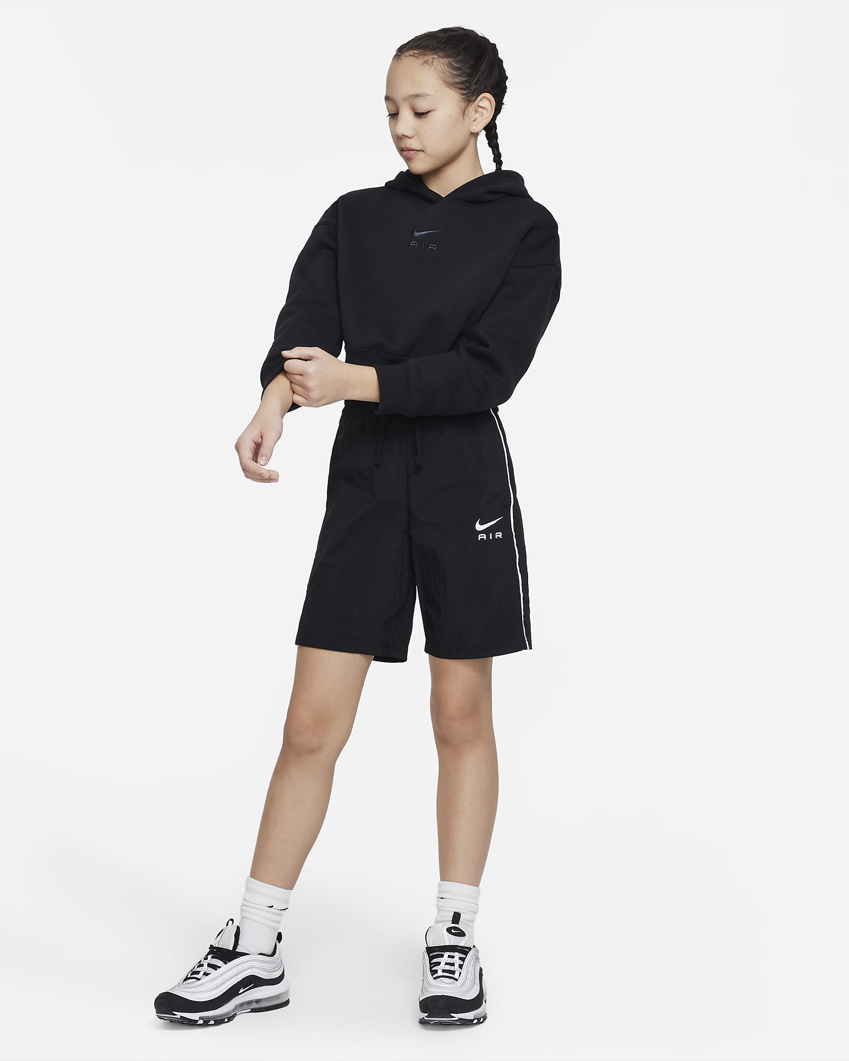 Nike Air Older Kids' (Girls') French Terry Cropped Hoodie. Nike AU