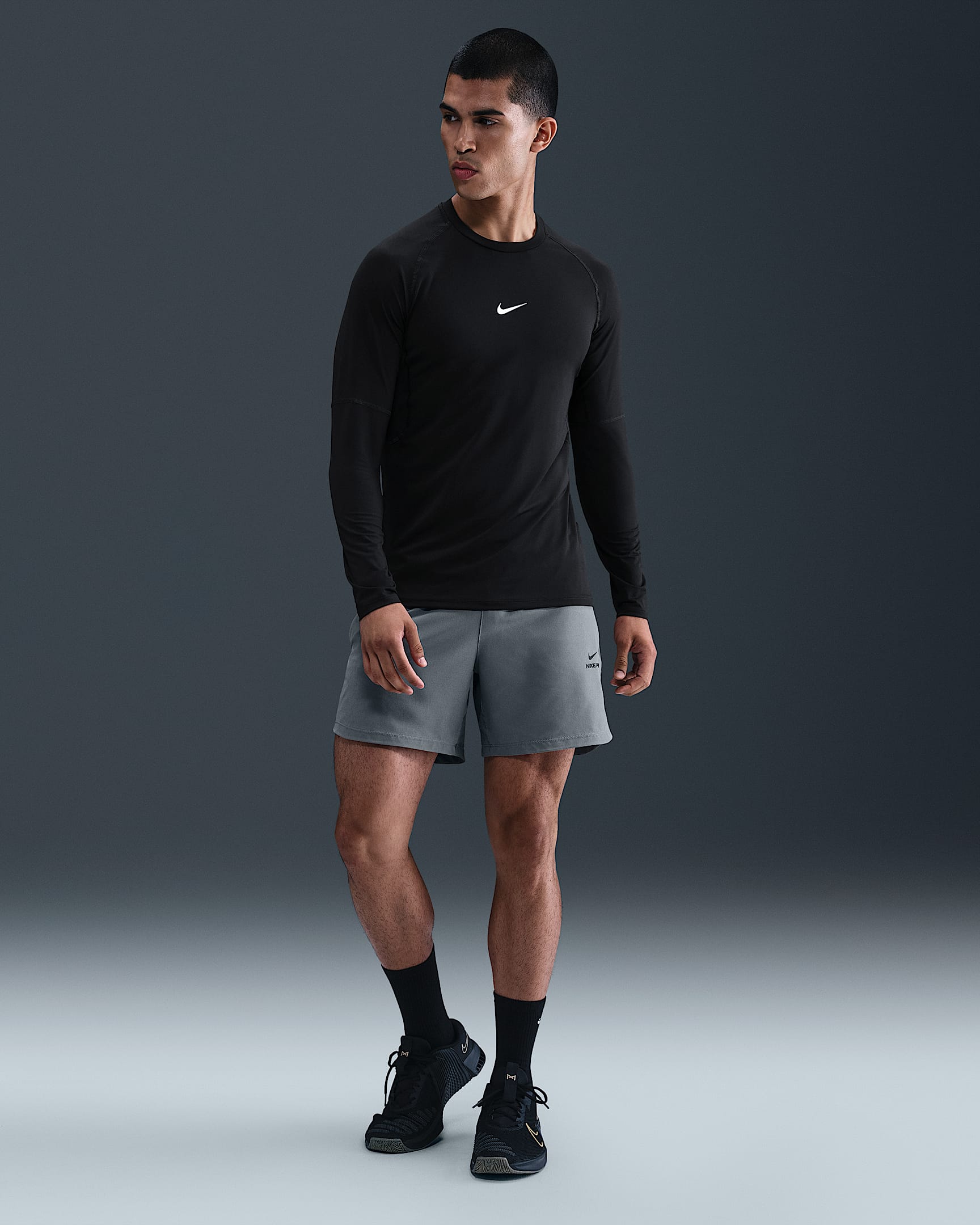 Nike Pro Training Men's Dri-FIT 15cm (approx.) Shorts - Smoke Grey/Black