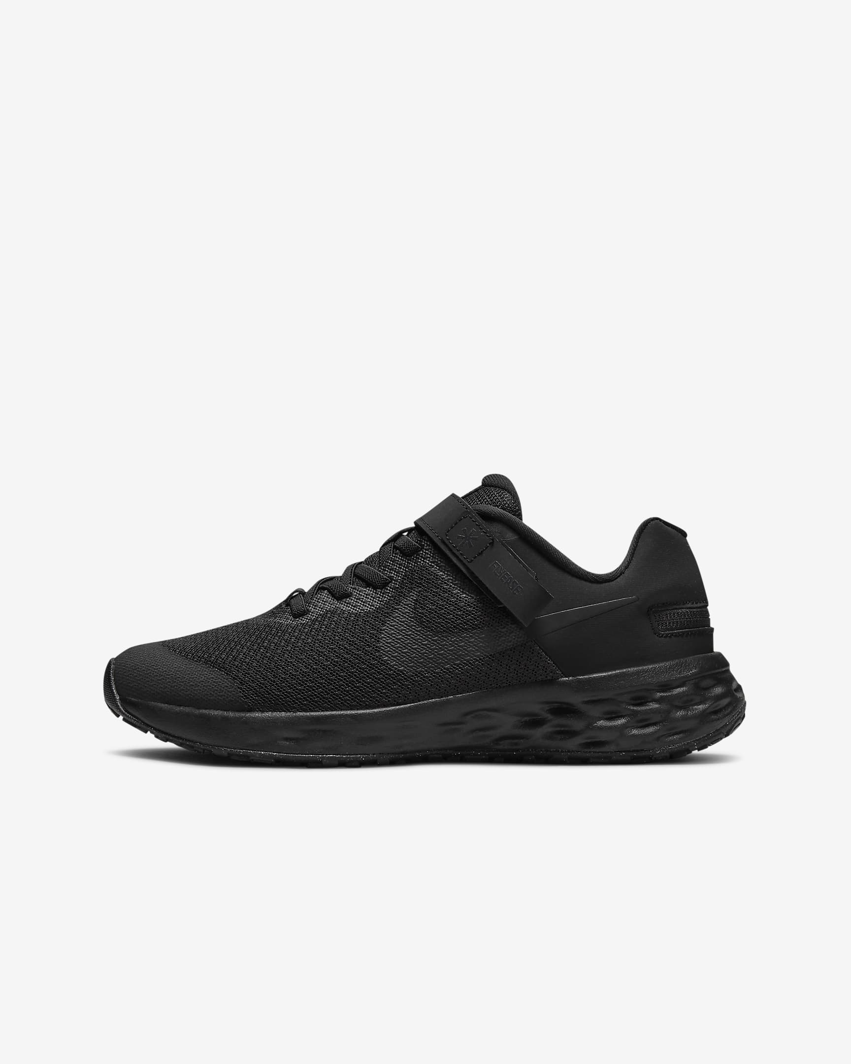 Nike Revolution 6 FlyEase Older Kids' Easy On/Off Road Running Shoes - Black/Dark Smoke Grey/Black