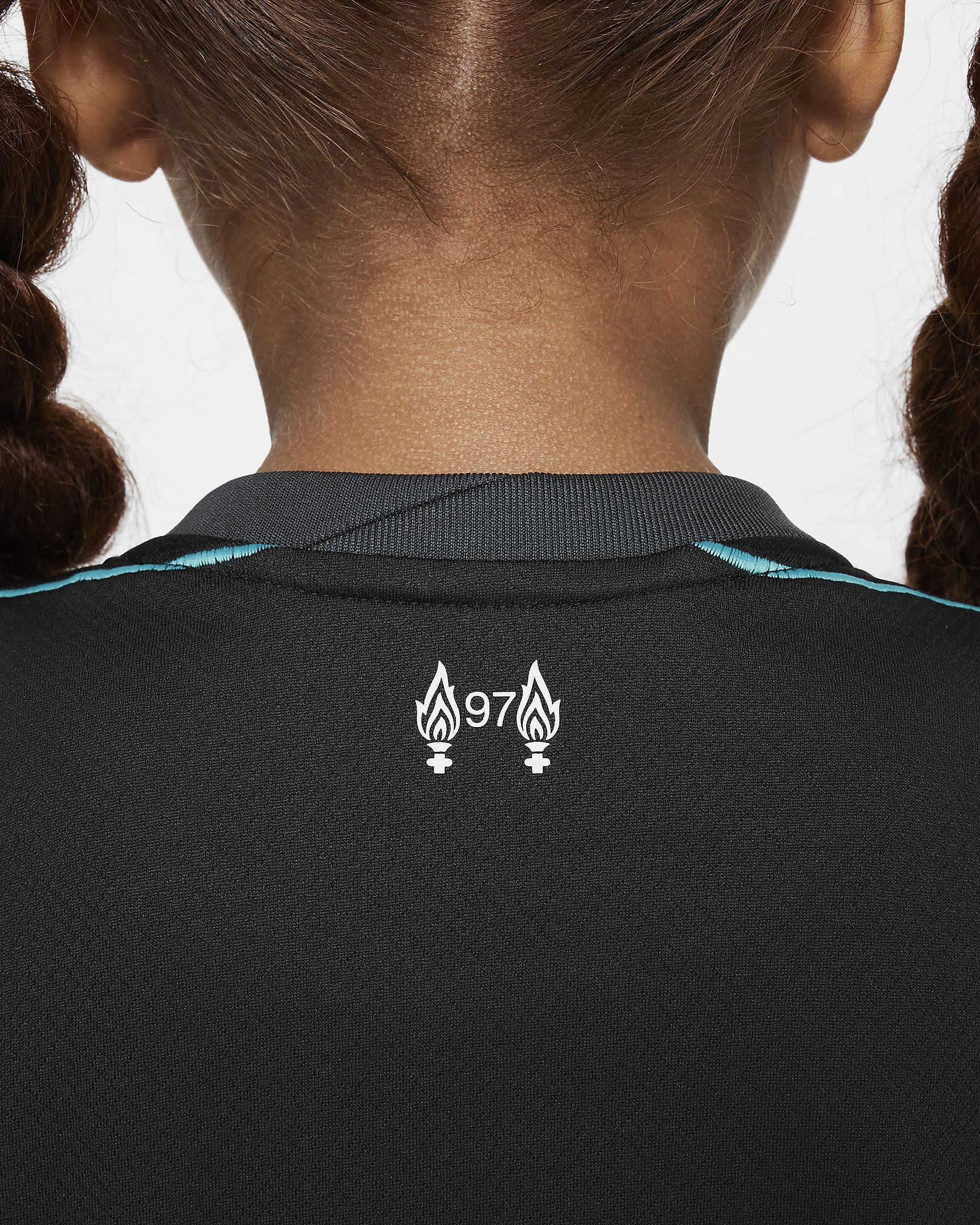 Liverpool FC 2024/25 Stadium Away Nike Football Replica-sæt i tre dele til mindre børn - Night Forest/Anthracite/Washed Teal/Sail