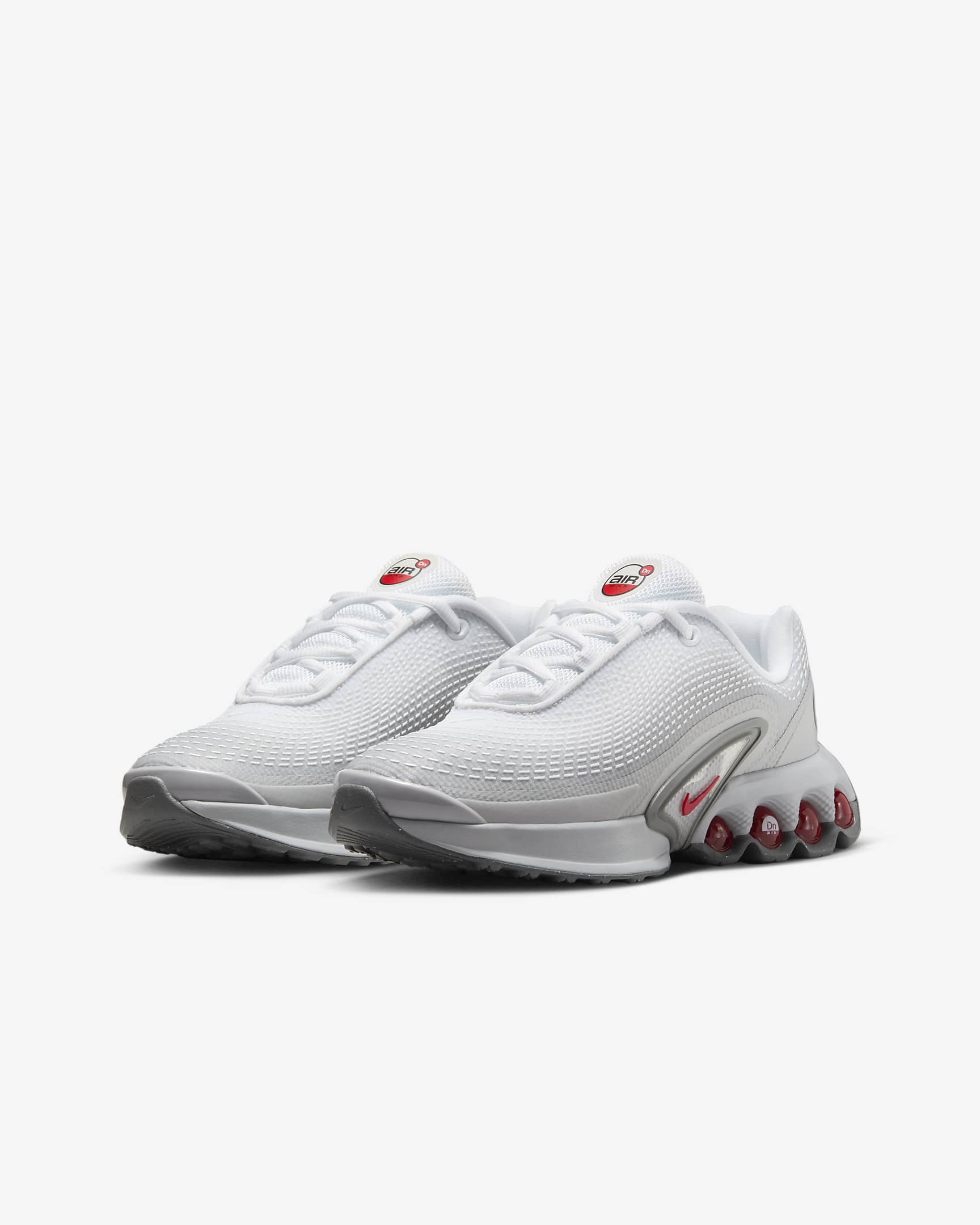 Nike Air Max Dn SE Schuh (ältere Kinder) - Light Smoke Grey/Weiß/Smoke Grey/University Red