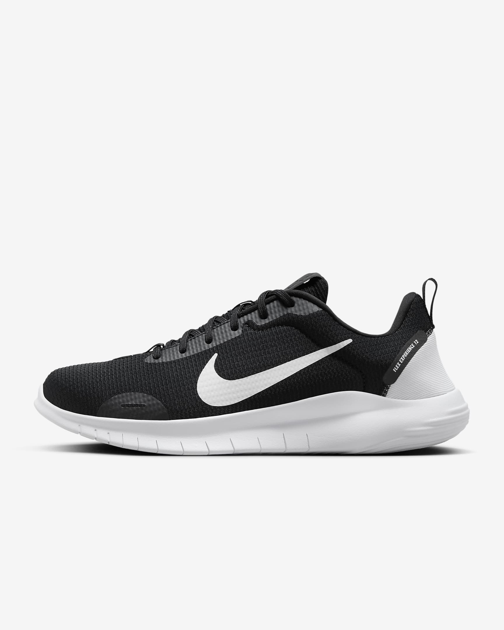 Nike Flex Experience Run 12 Men's Road Running Shoes - Black/Dark Smoke Grey/White