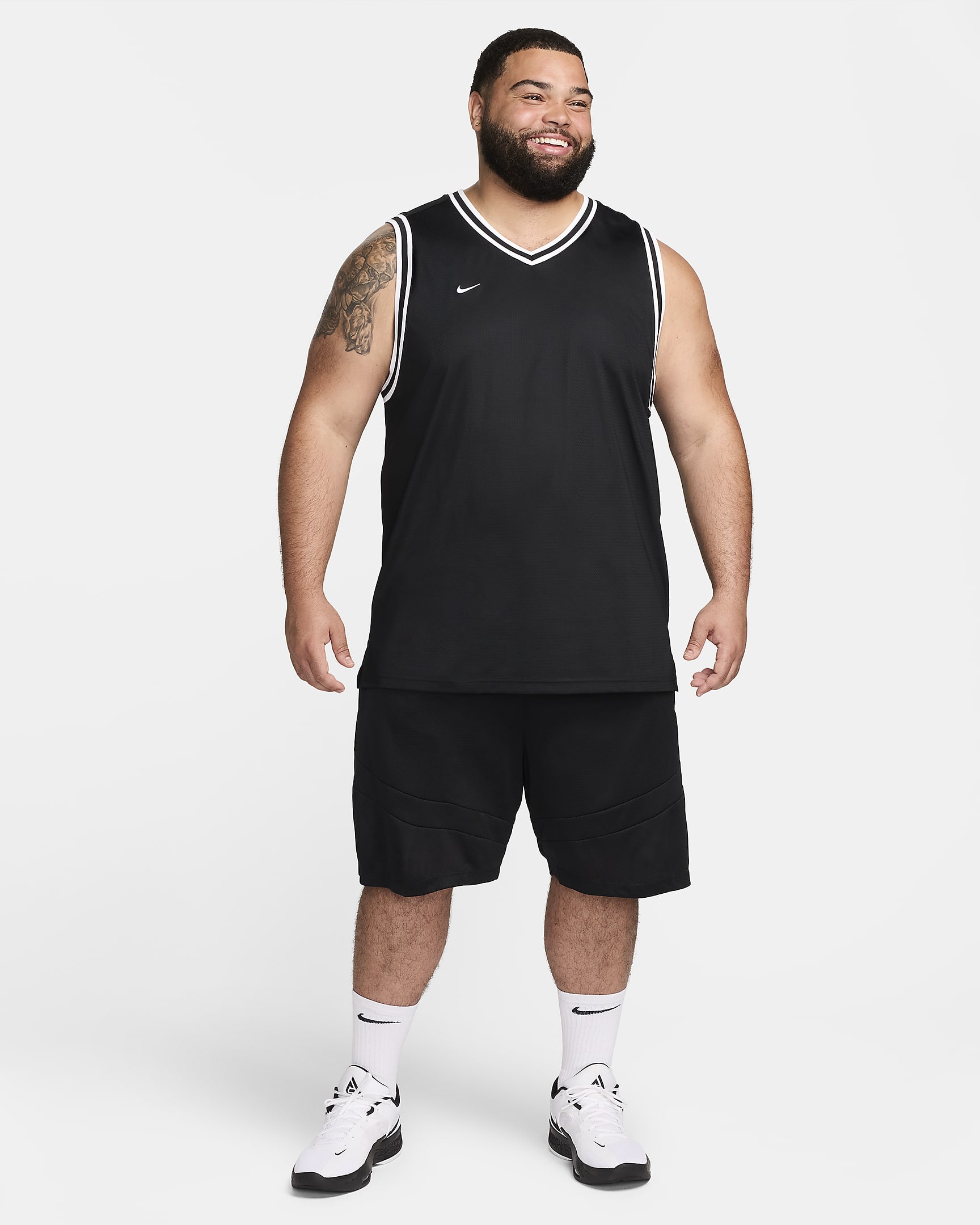 Maillot de basket Dri-FIT Nike DNA pour homme - Noir/Blanc