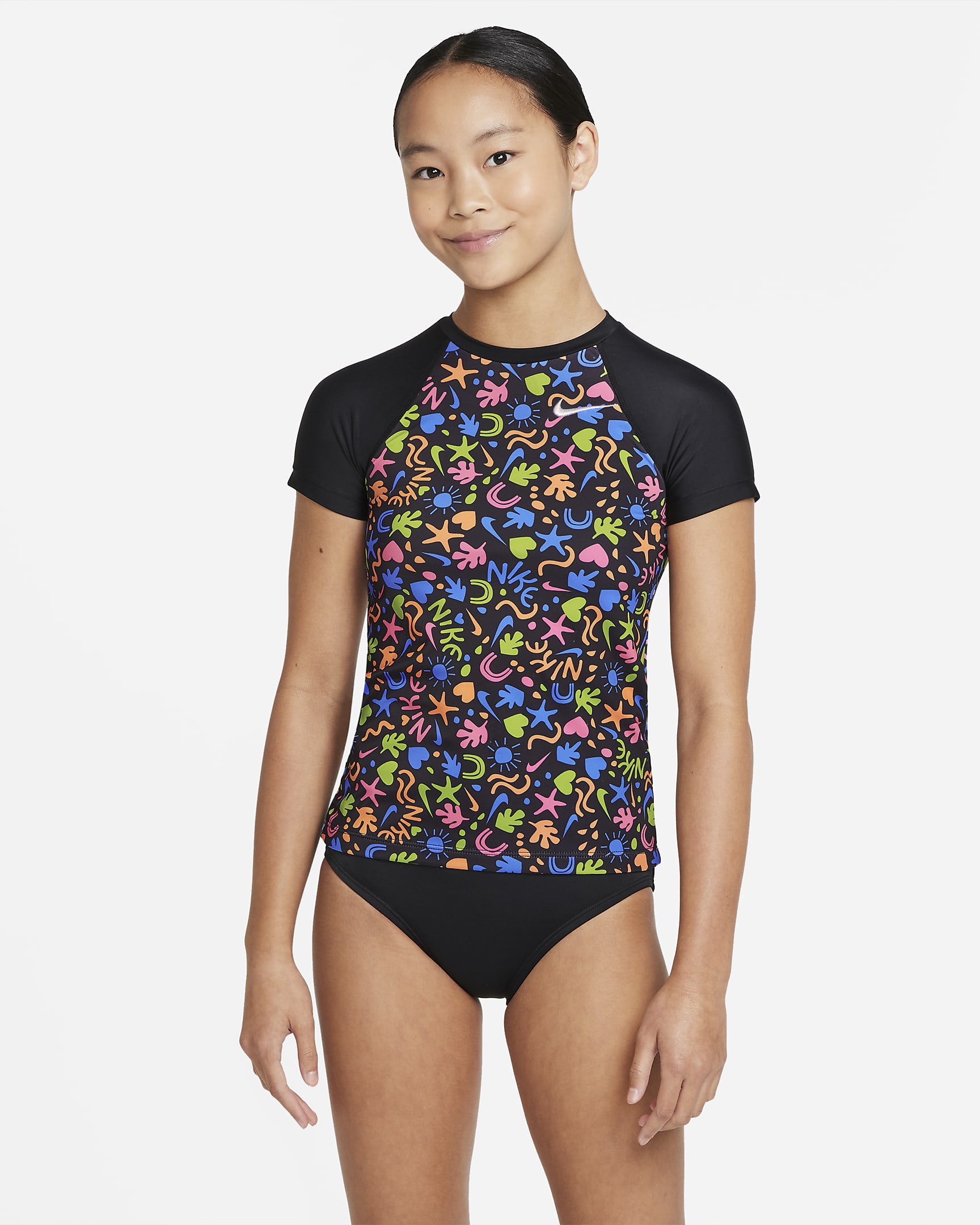 Nike Fun Forest Big Kids' (Girls') Short Sleeve Top Bikini Set. Nike.com