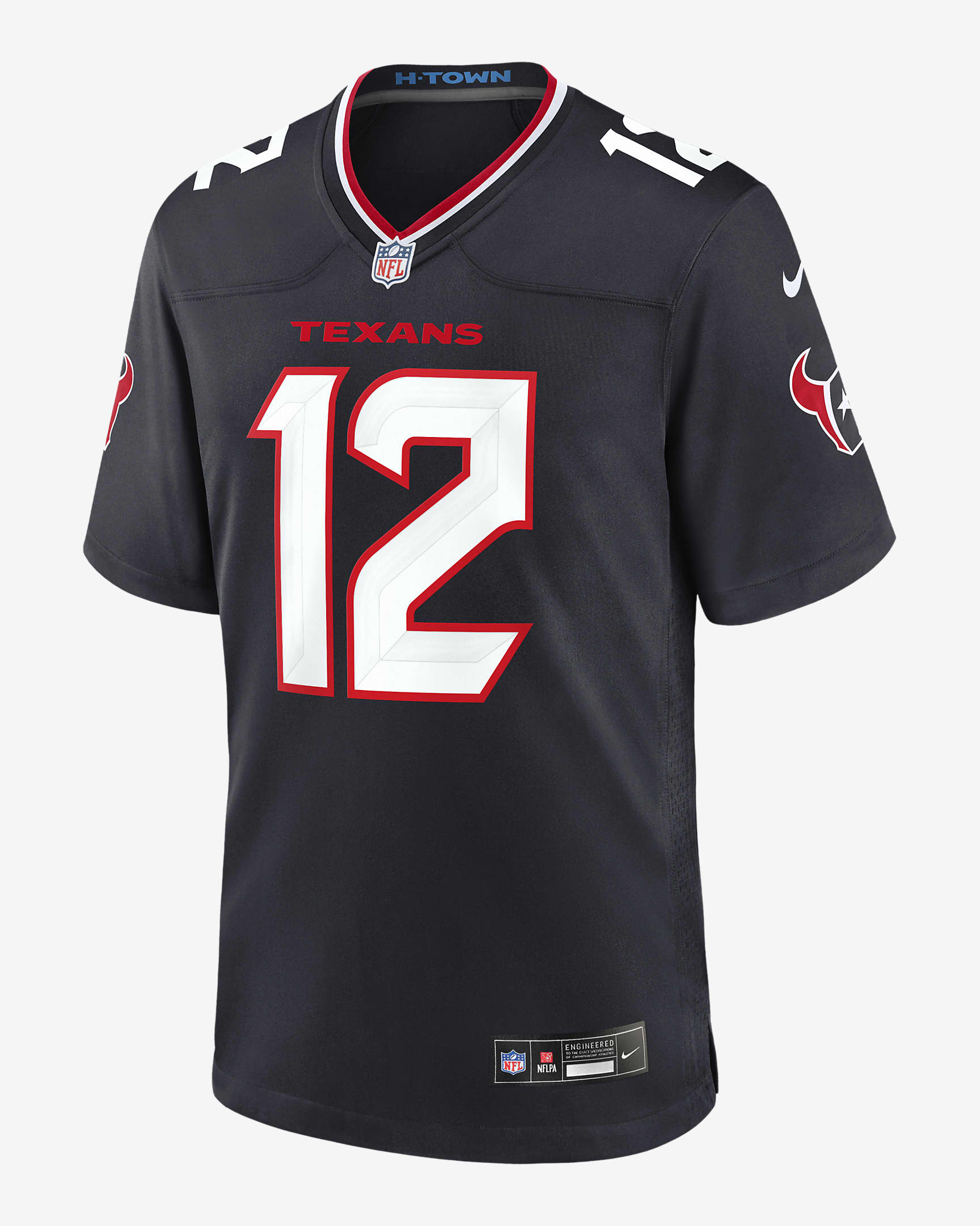 Jersey de fútbol americano Nike de la NFL Game para hombre Nico Collins Houston Texans - Azul marino