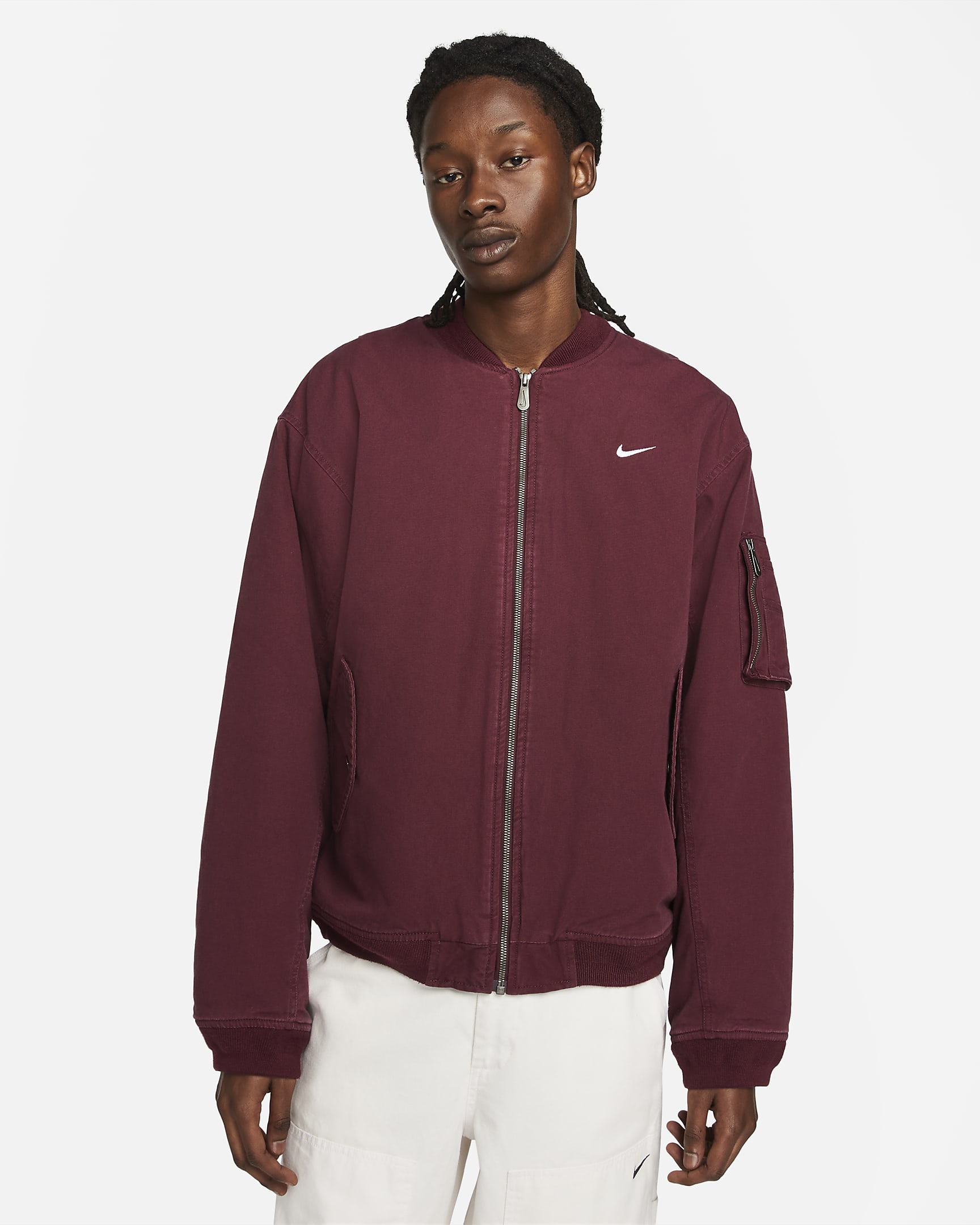 Nike Life Men's Woven Flight Jacket. Nike BE