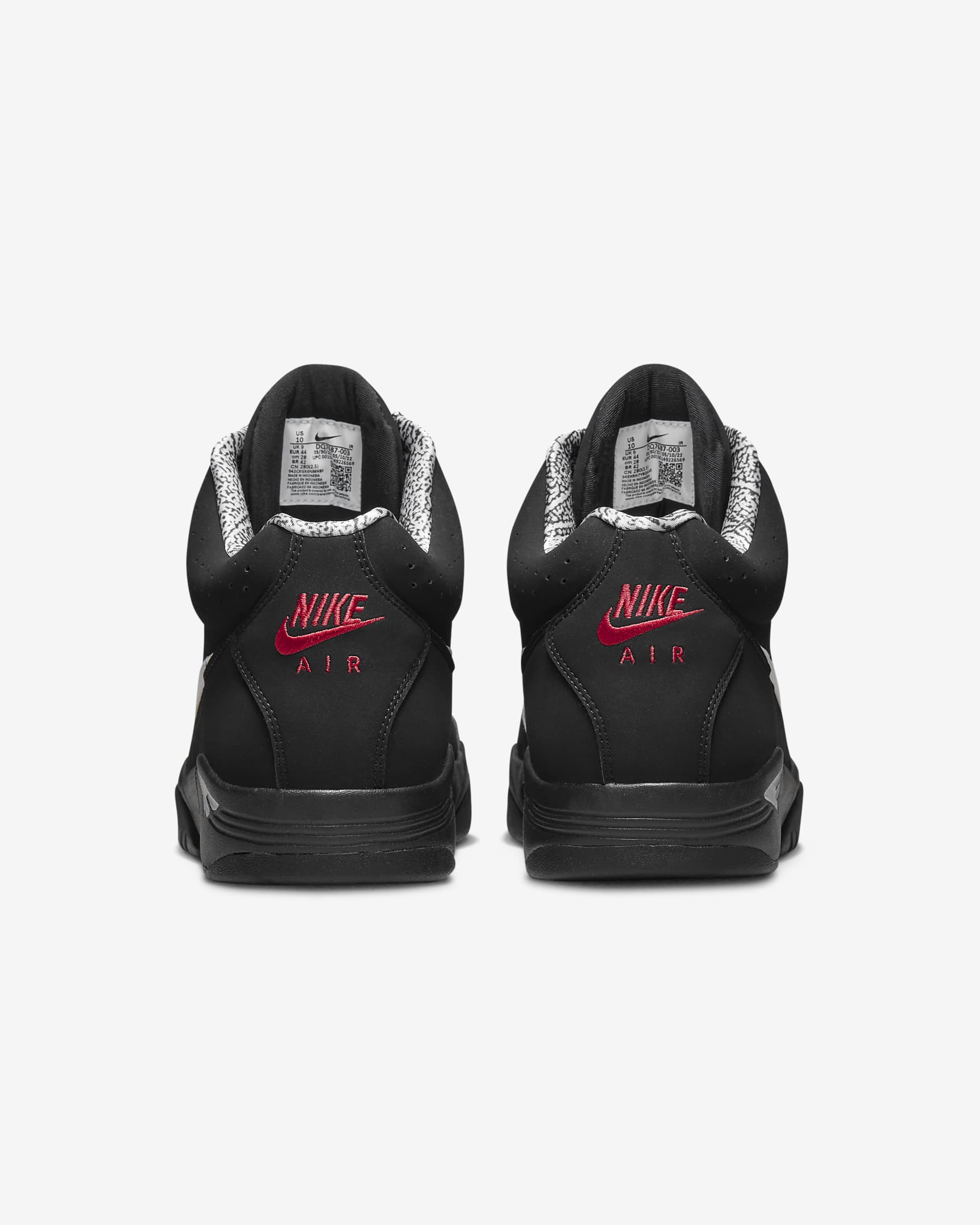 Nike Air Flight Lite 中筒男鞋 - 黑色/Varsity Red/白色