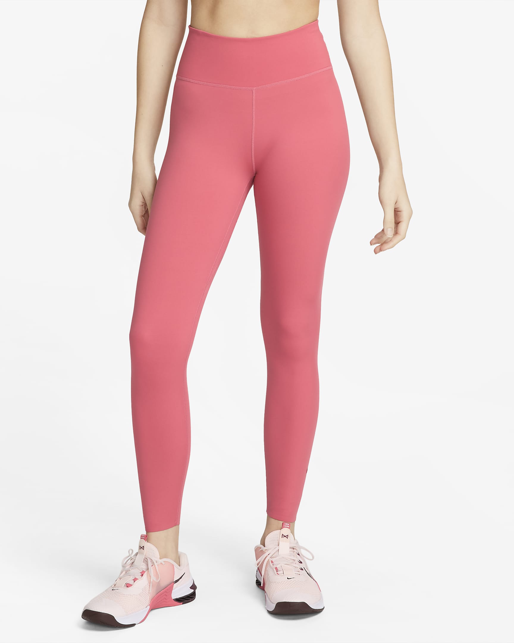 Nike One Luxe Women's Mid-Rise 7/8 Leggings - Archaeo Pink/Clear