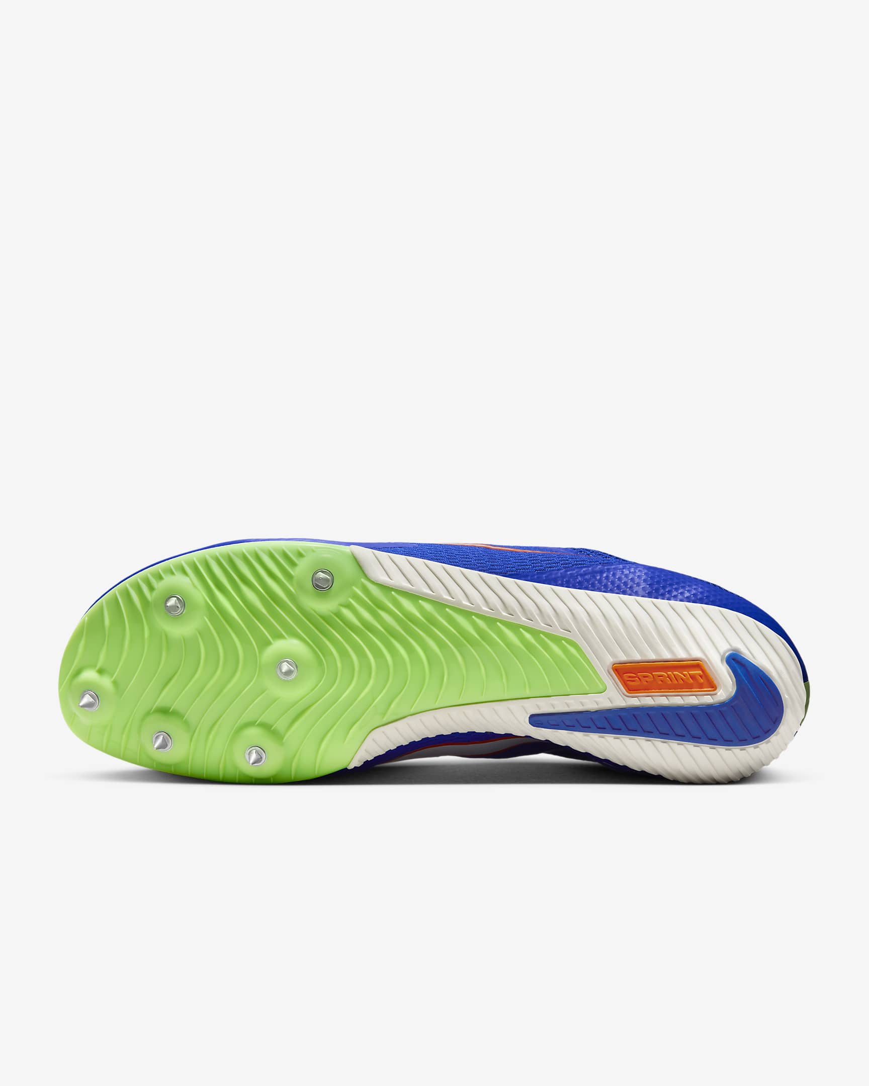 Nike Rival Sprint Track & Field Sprinting Spikes - Racer Blue/Lime Blast/Safety Orange/White