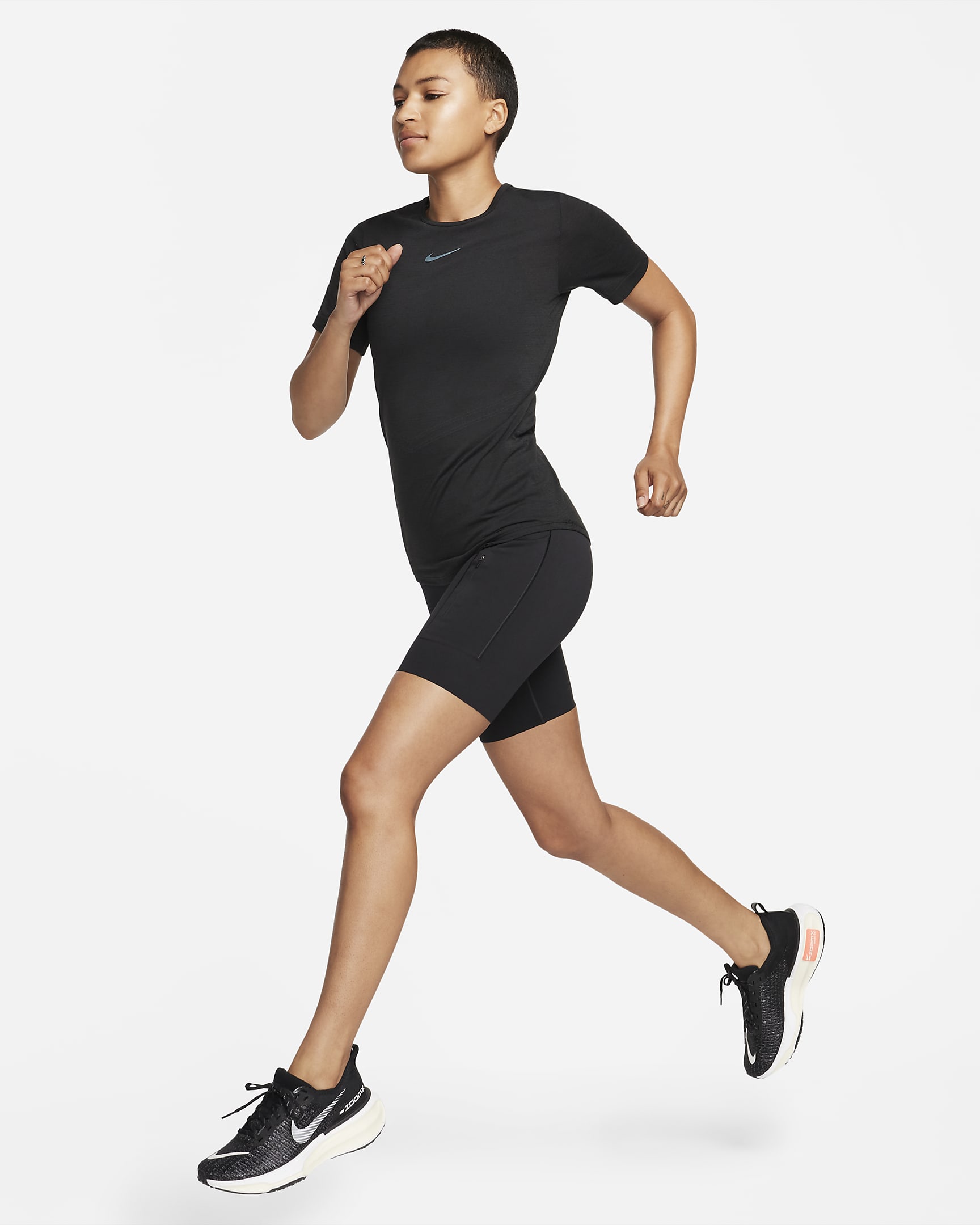 Haut de running à manches courtes Dri-FIT Nike Swift Wool pour femme - Noir