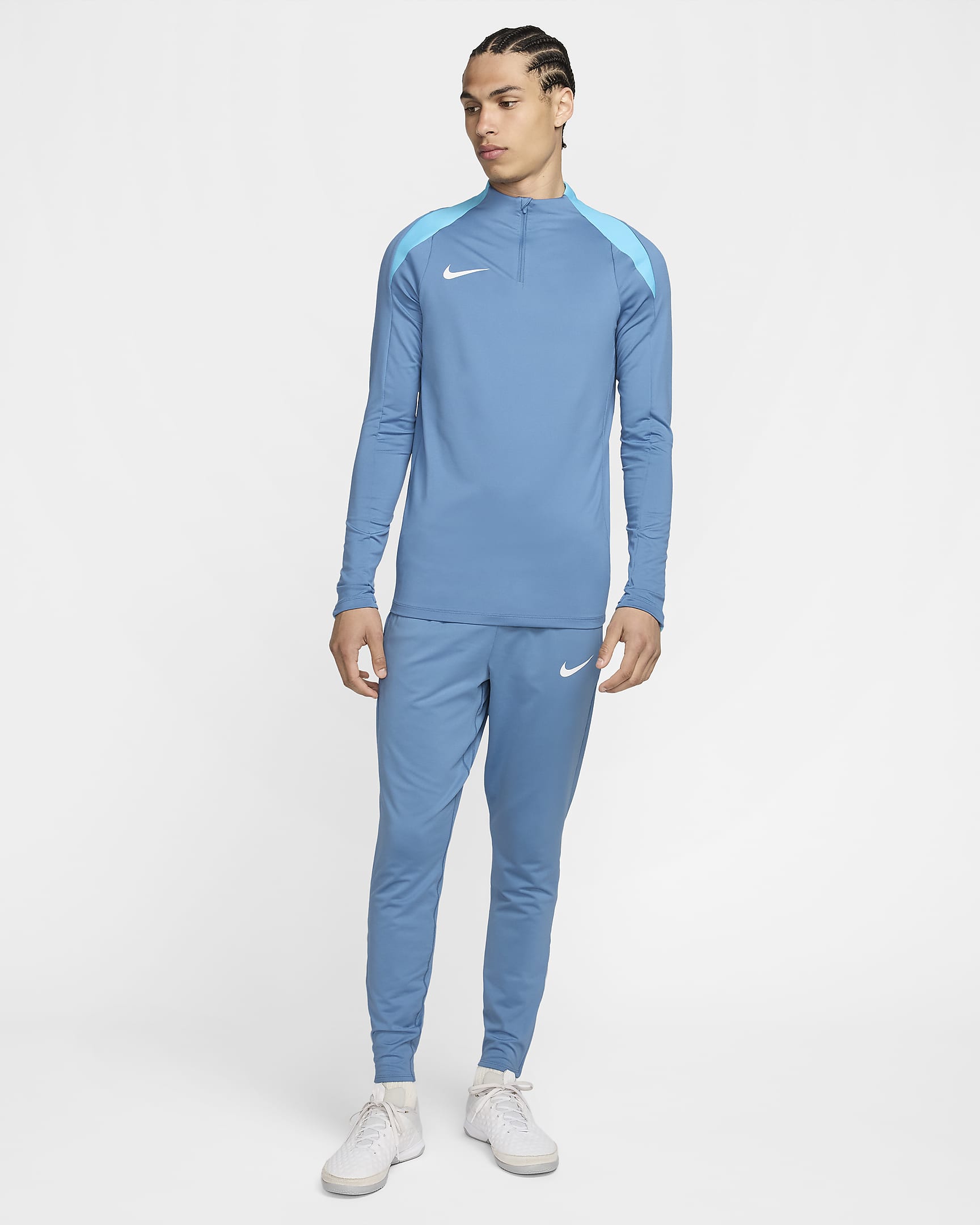 Fotbollsbyxor Nike Strike Dri-FIT för män - Aegean Storm/Aegean Storm/Baltic Blue/Vit