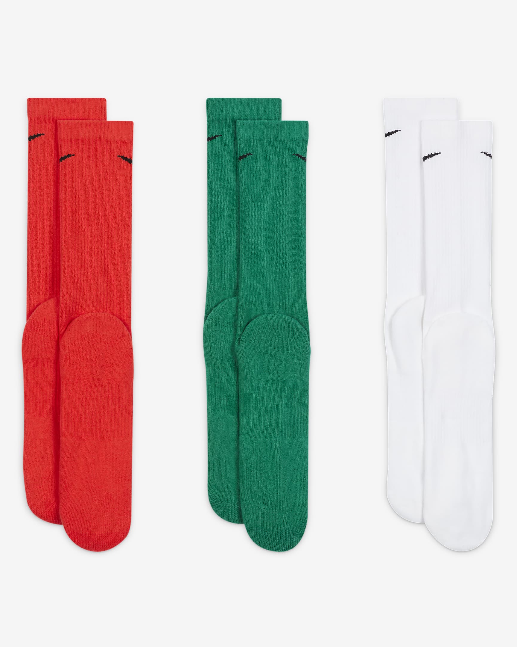 Nike Everyday Plus Cushioned Training Crew Socks (3 Pairs). Nike PT