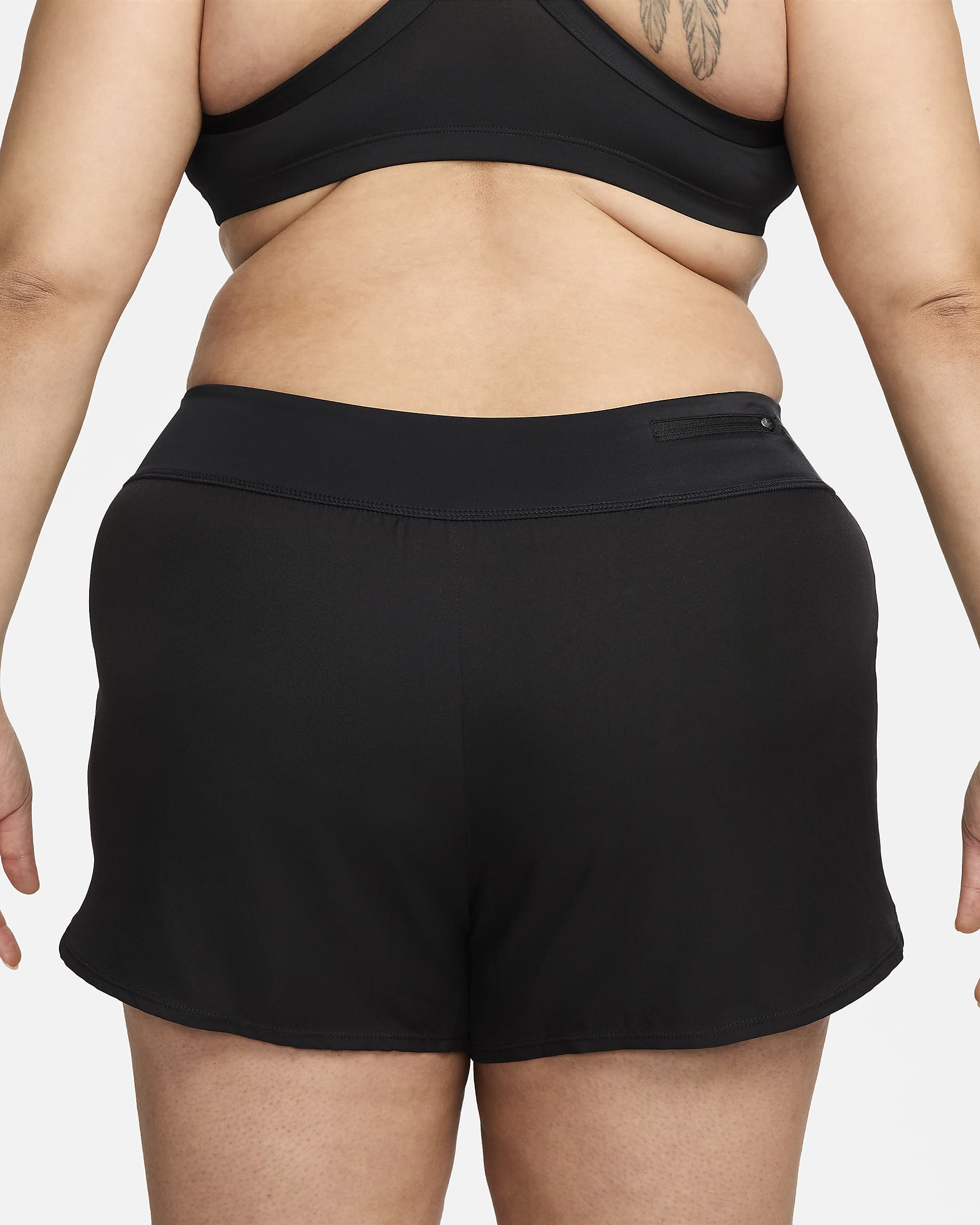 Shorts de playa para mujer (talla grande) Nike Solid Element - Negro