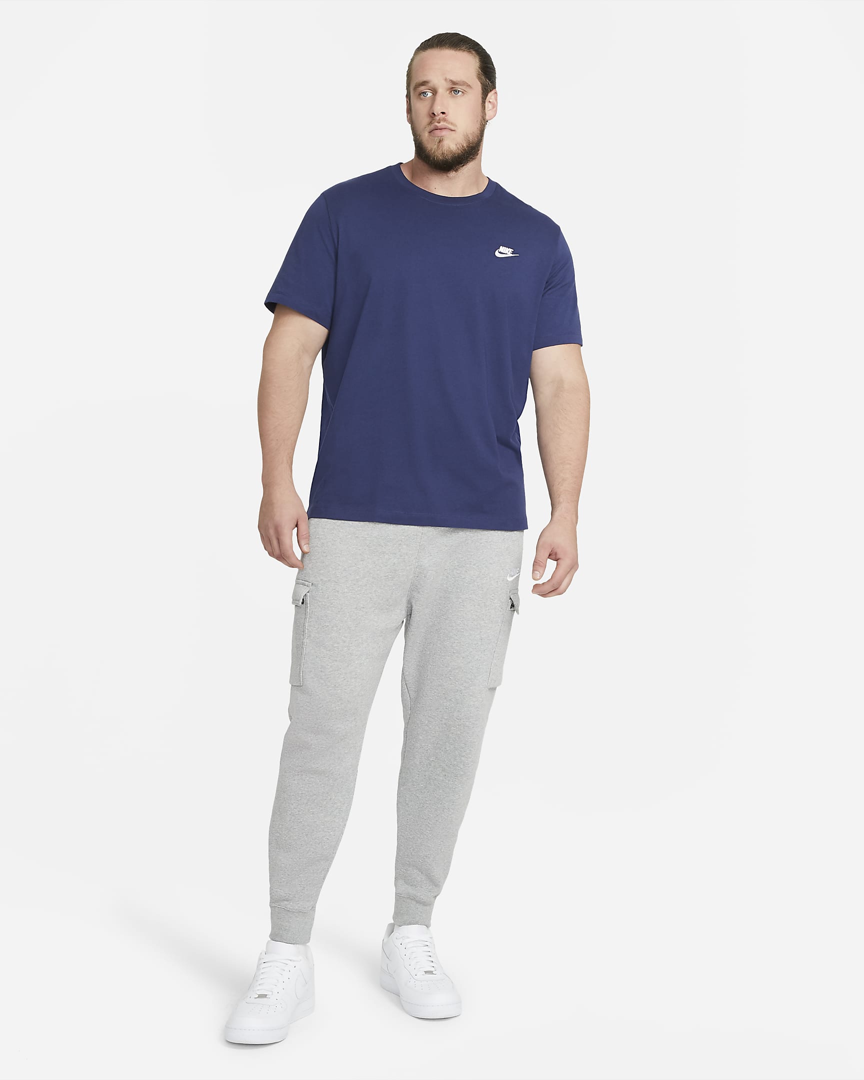 Nike Sportswear Club Men's T-Shirt - Midnight Navy/White