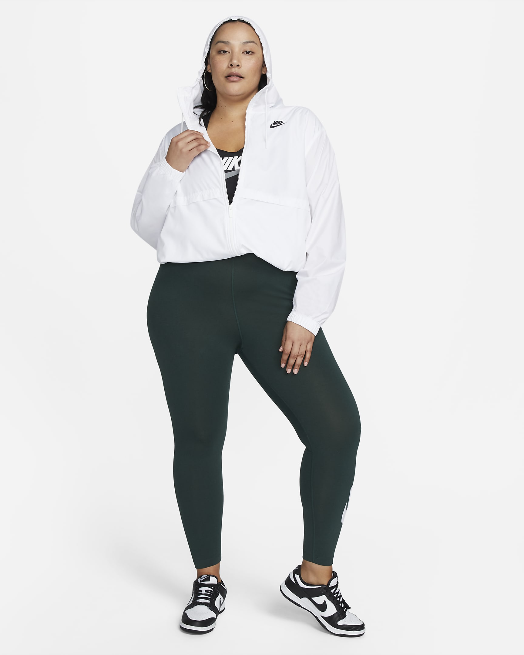 Nike Sportswear Essential Repel Women's Woven Jacket (Plus Size) - White/Black