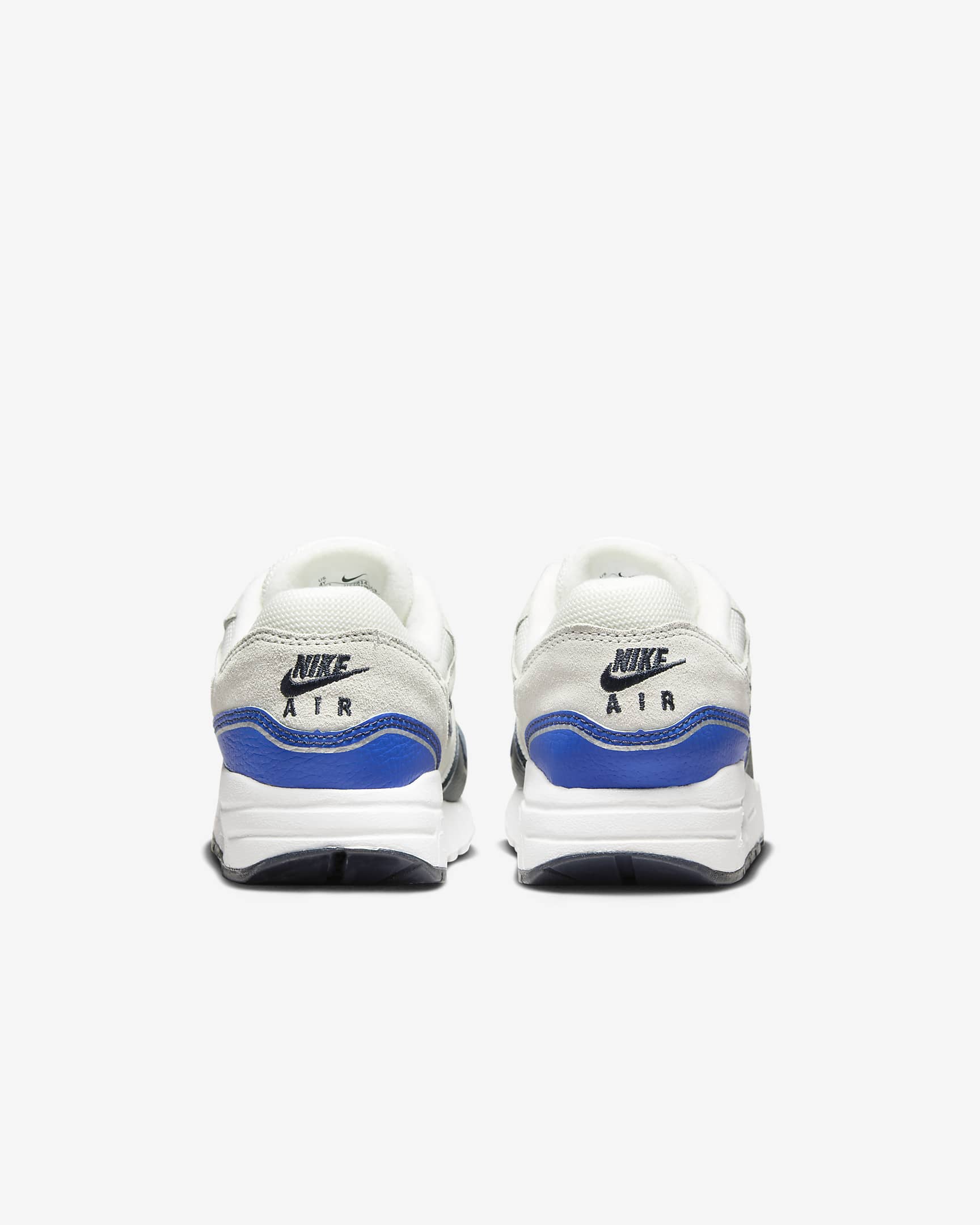 Calzado para niños talla grande Nike Air Max 1 - Blanco cumbre/Polvo fotón/Hiperroyal/Obsidiana