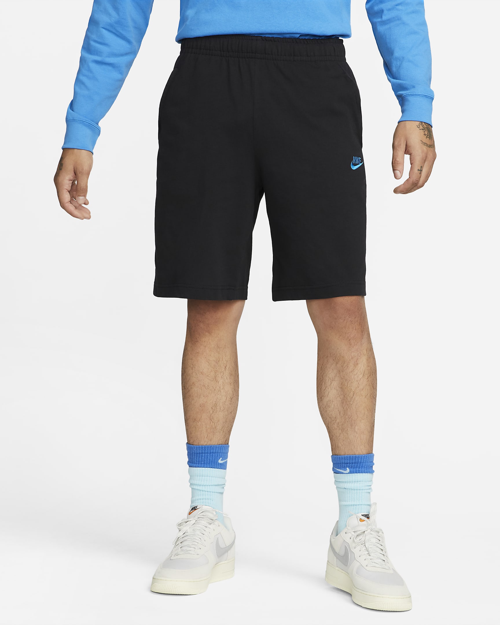 Short en jersey Nike Sportswear Club pour Homme - Noir/Photo Blue