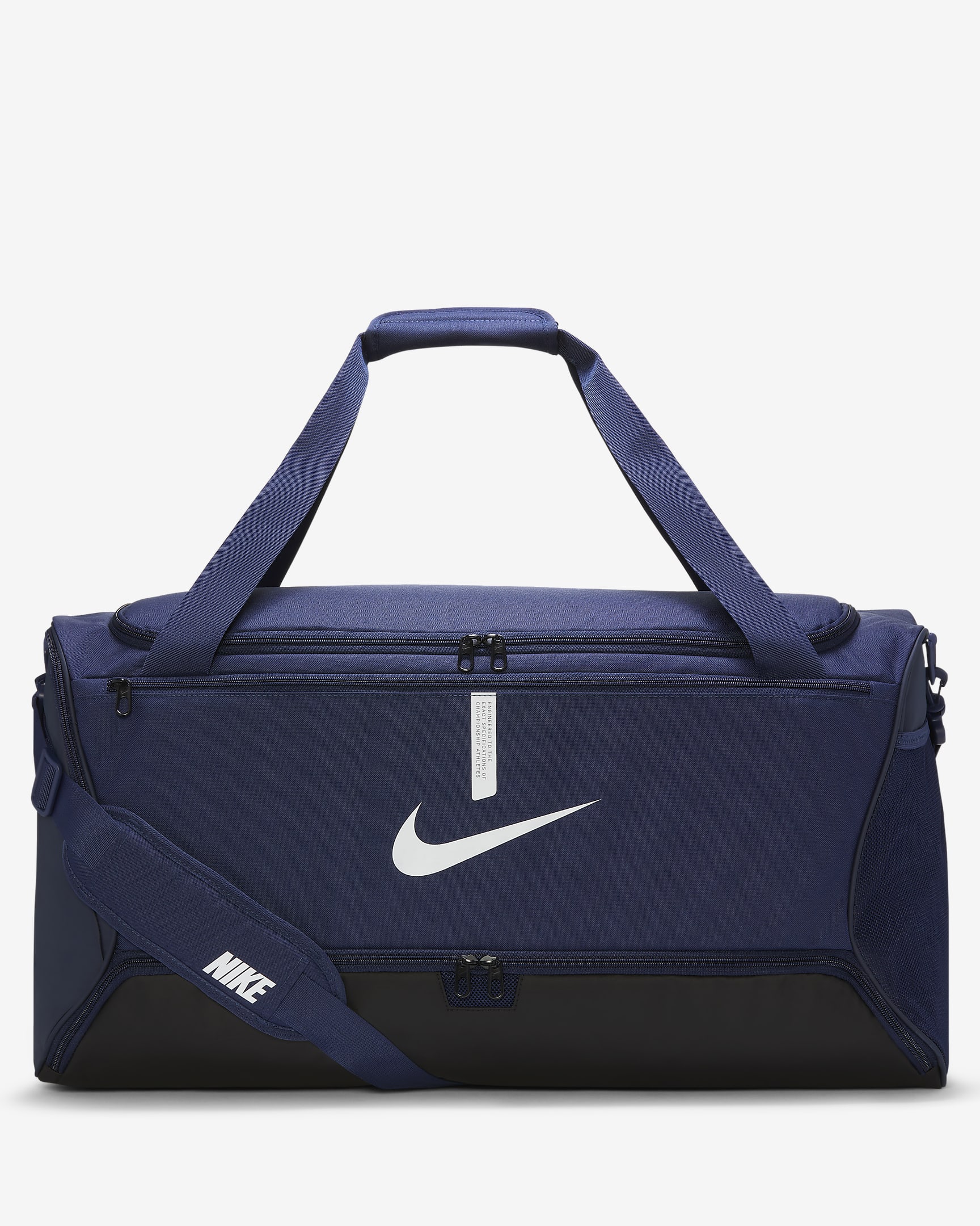 Nike Academy Team duffelbag til fotball (stor, 95 L) - Midnight Navy/Svart/Hvit