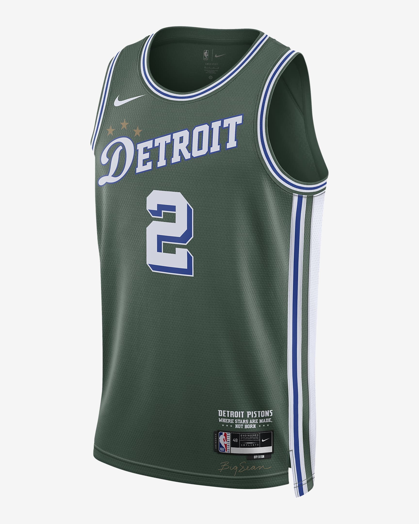 Jersey Swingman de la NBA Nike Dri-FIT Cade Cunningham Detroit Pistons ...