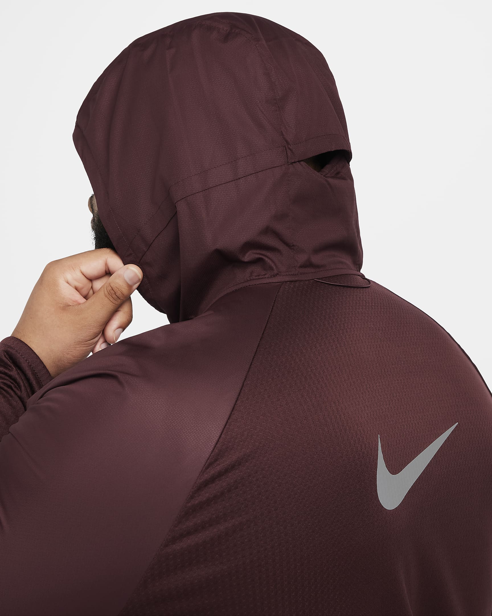 Nike Sphere Miler Men's Therma-FIT Water-Repellent Running Jacket - Burgundy Crush/Burgundy Crush