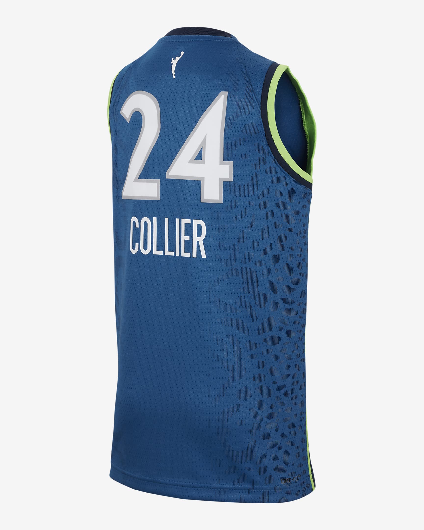 Jersey Nike Dri-FIT de la WNBA Swingman para niños talla grande Napheesa Collier Minnesota Lynx 2024 Explorer Edition - Azul cancha