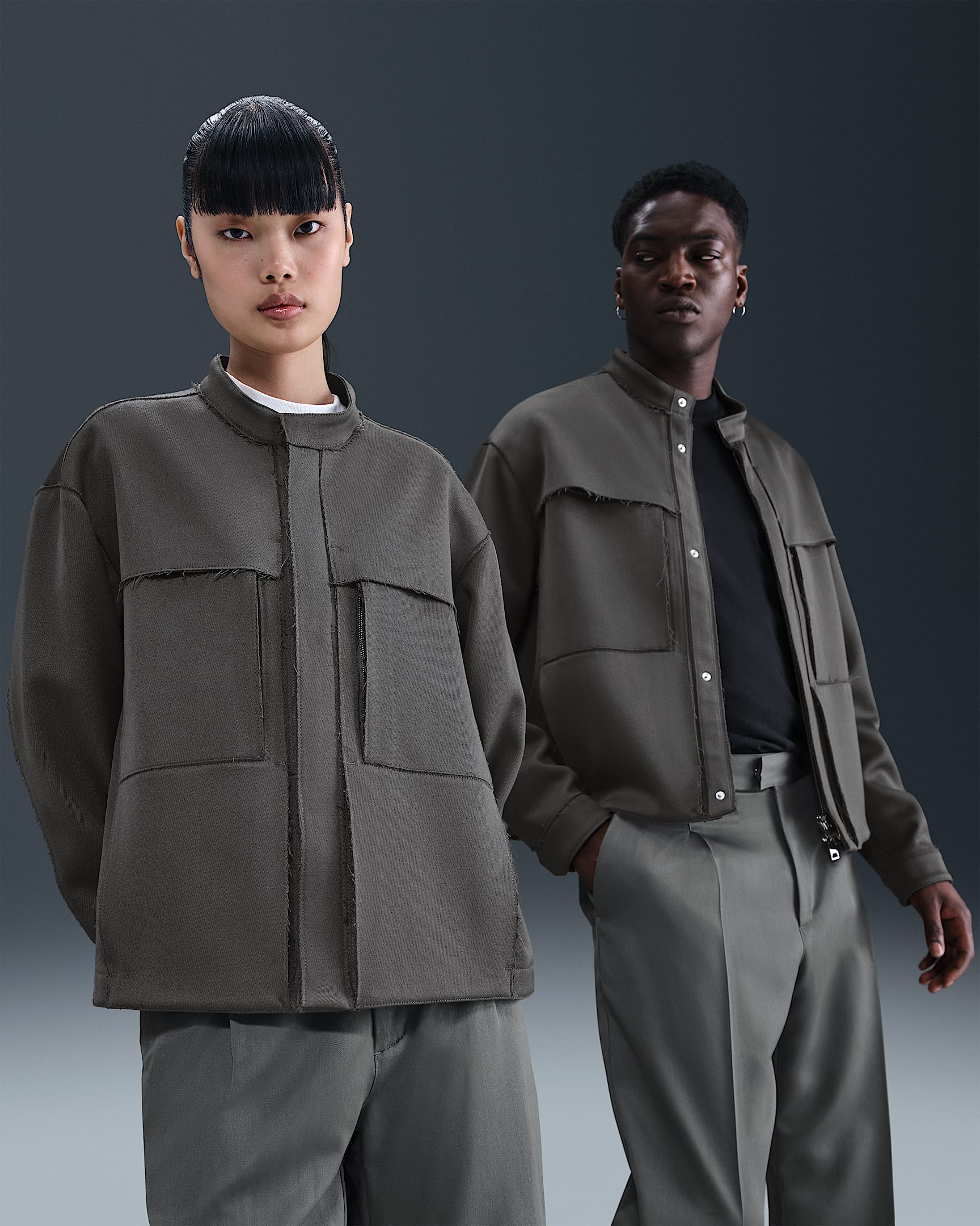 Nike Every Stitch Considered Raw Cut Jacket - Midnight Fog