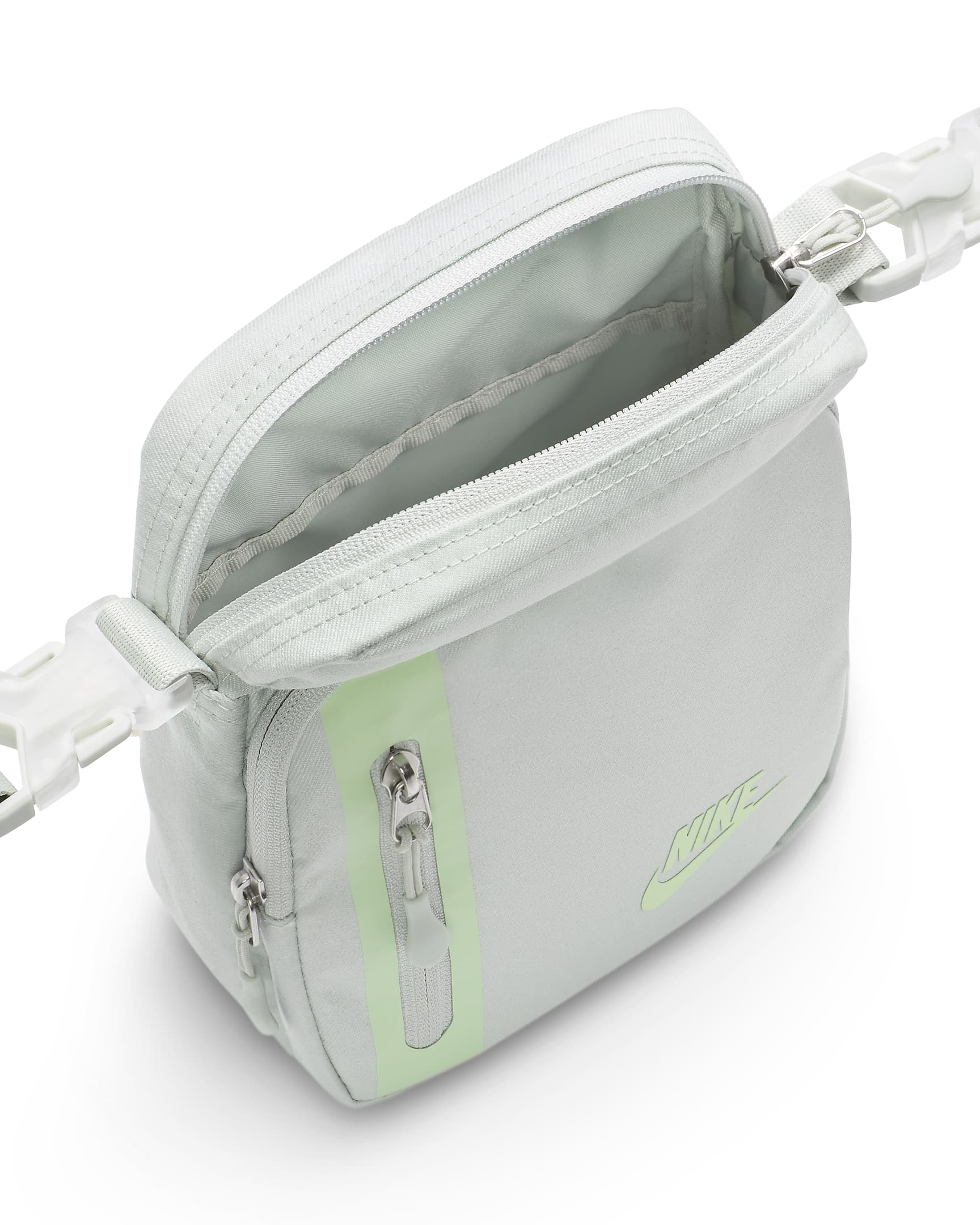 Nike Elemental Premium Crossbody-taske (4 L) - Light Silver/Light Silver/Vapor Green