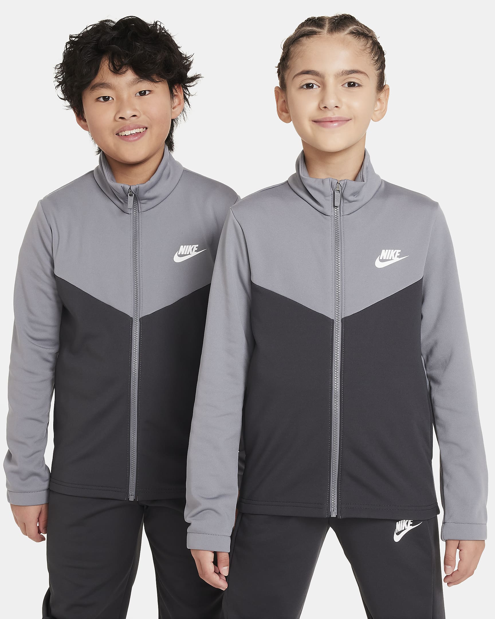 Conjunto de entrenamiento para niños talla grande Nike Sportswear - Gris humo/Antracita/Blanco