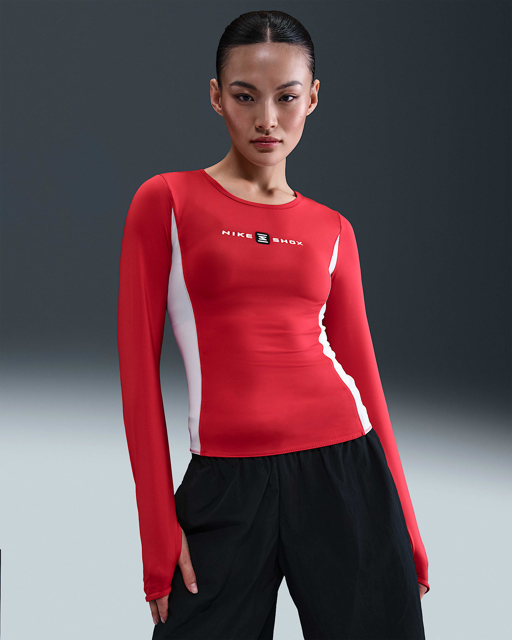 Nike Sportswear Shox Women's Long-Sleeve Top - University Red/White