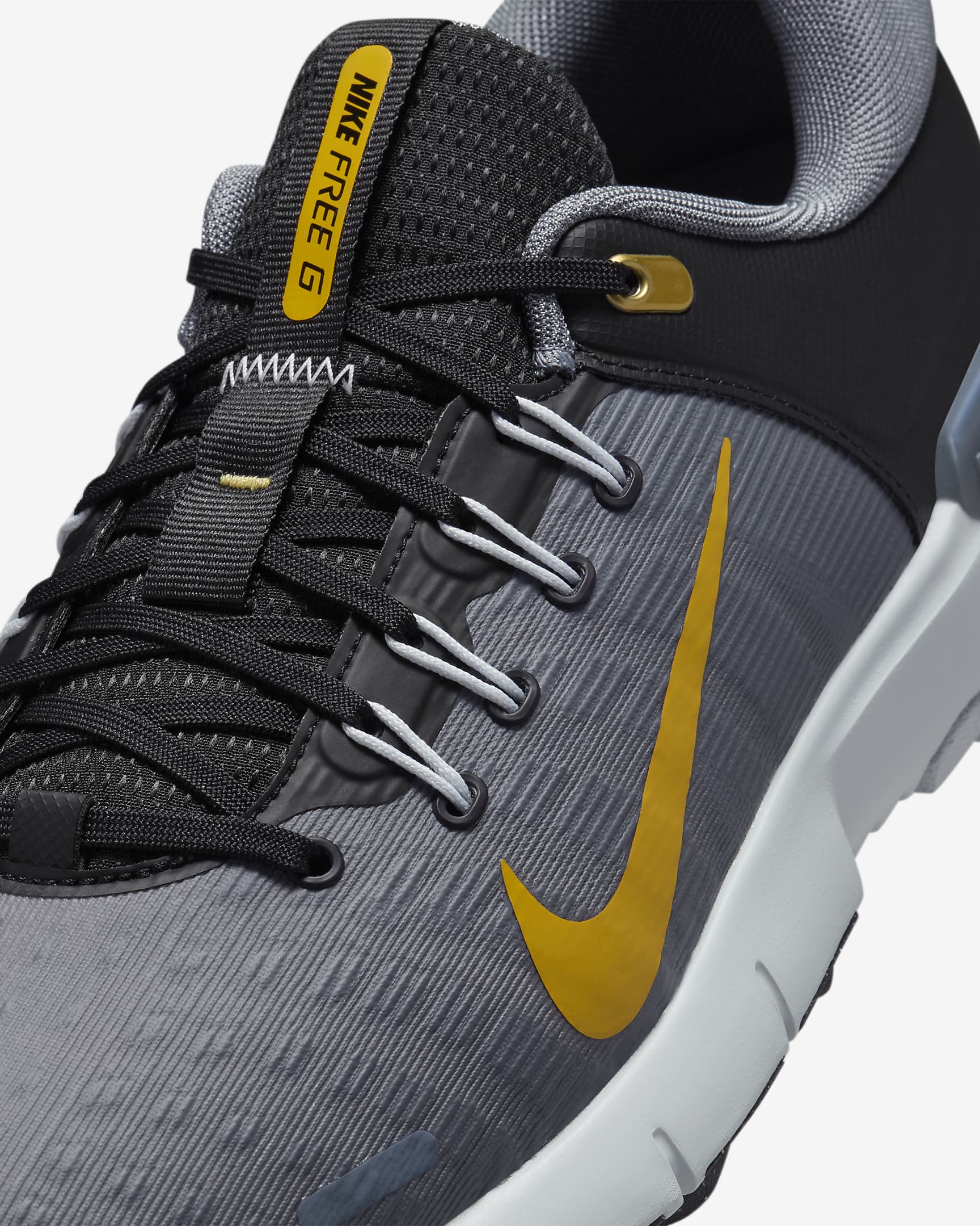 Nike Free Golf NN Golf Shoes - Black/Cool Grey/Pure Platinum/Infinite Gold