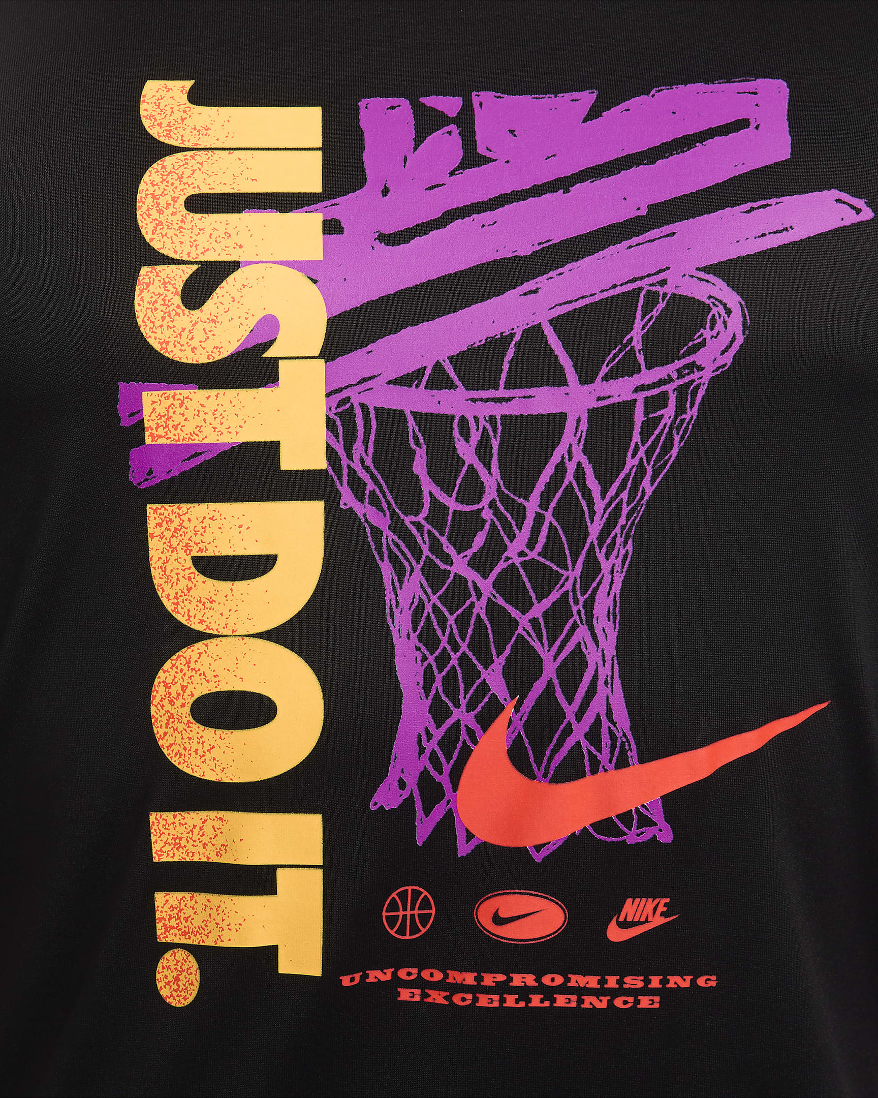 Nike Dri-FIT basketbalshirt voor heren - Zwart