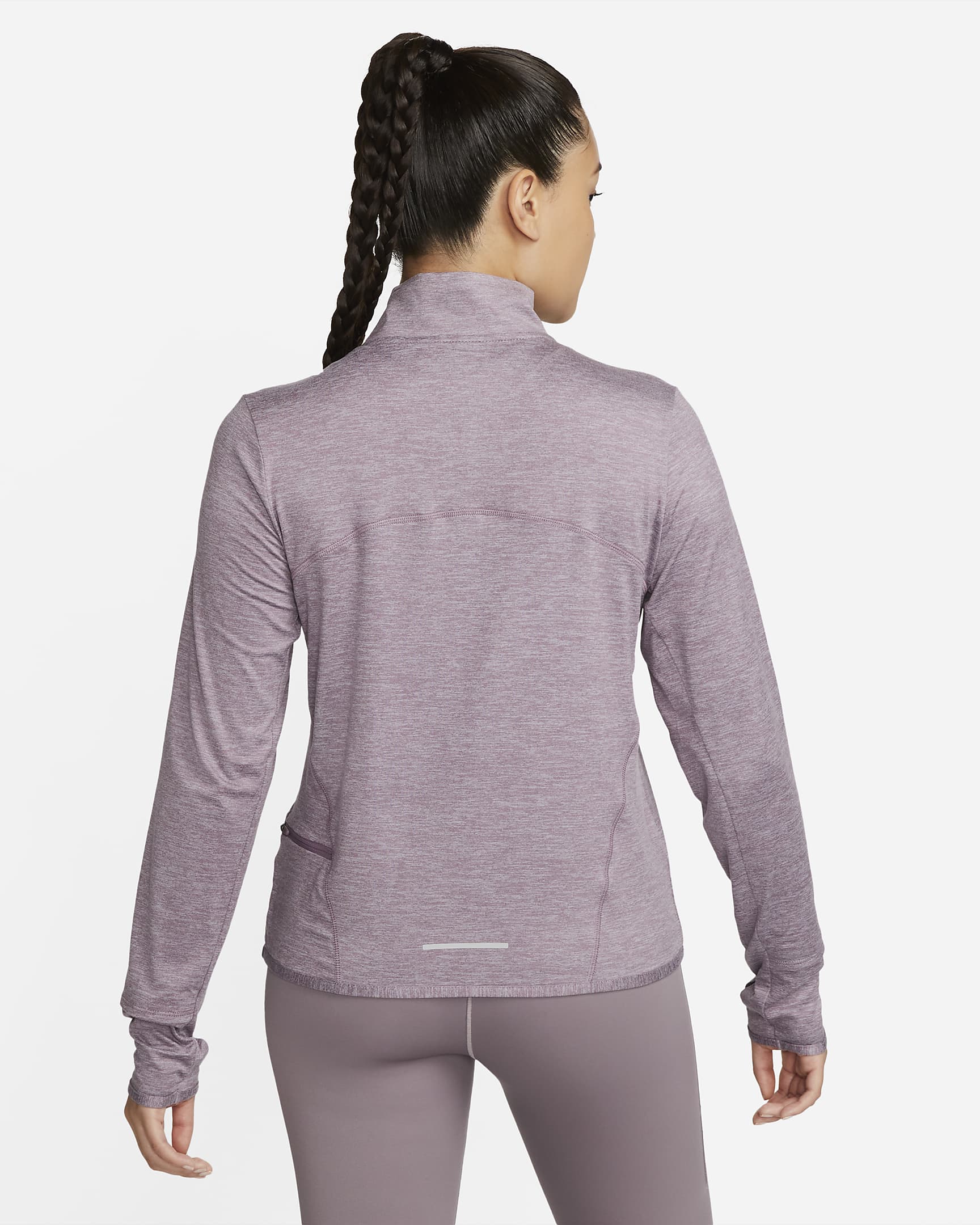 Nike Dri-FIT Swift UV Women's 1/4-Zip Running Top - Violet Dust/Pewter/Heather