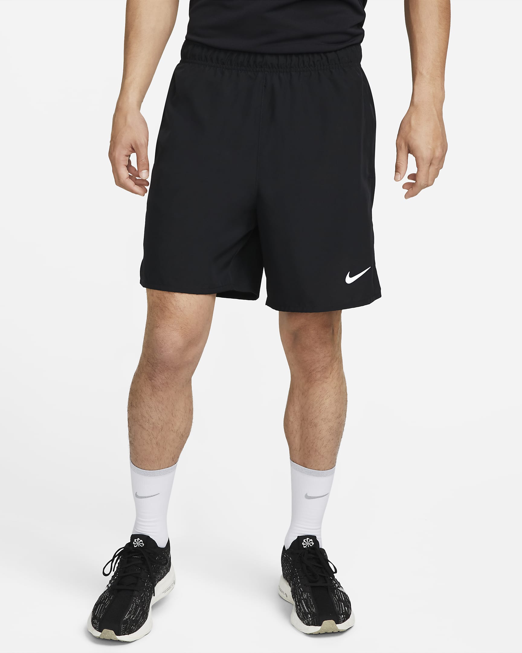 Nike Dri-FIT Challenger Men's 18cm (approx.) Brief-Lined Versatile Shorts - Black/Black/Black