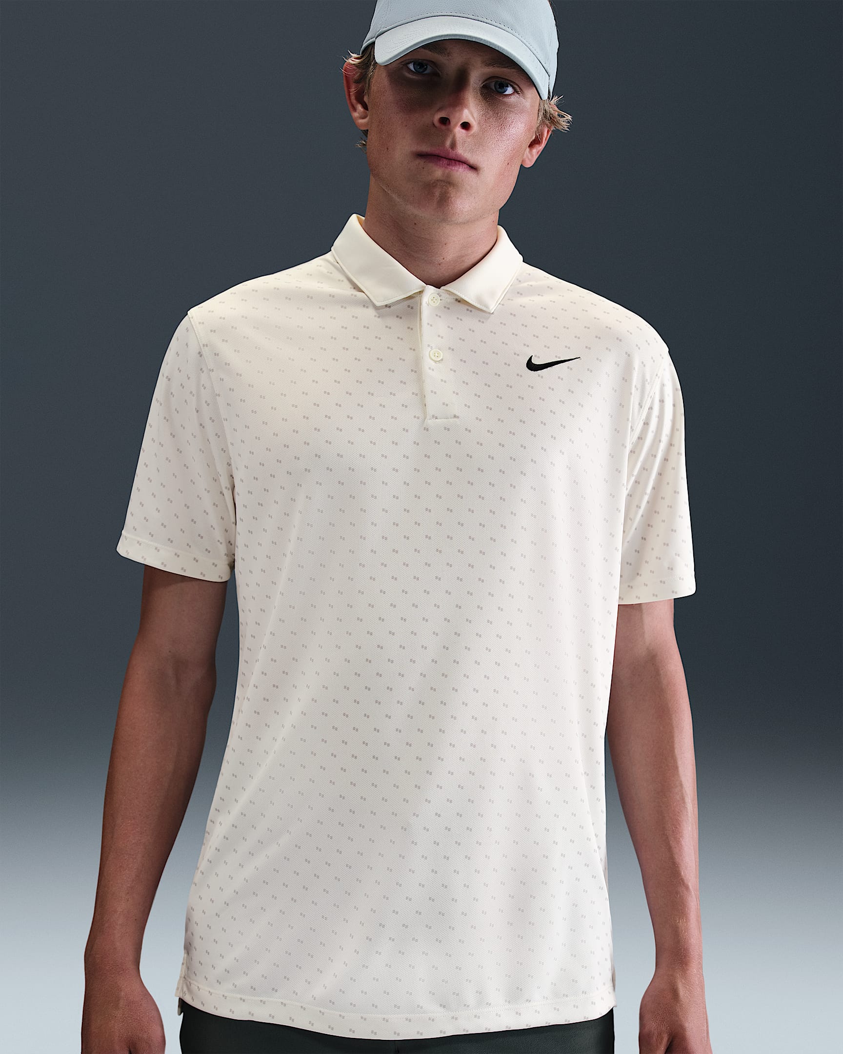Nike Victory+ Men's Dri-FIT Golf Polo - Pale Ivory/Black