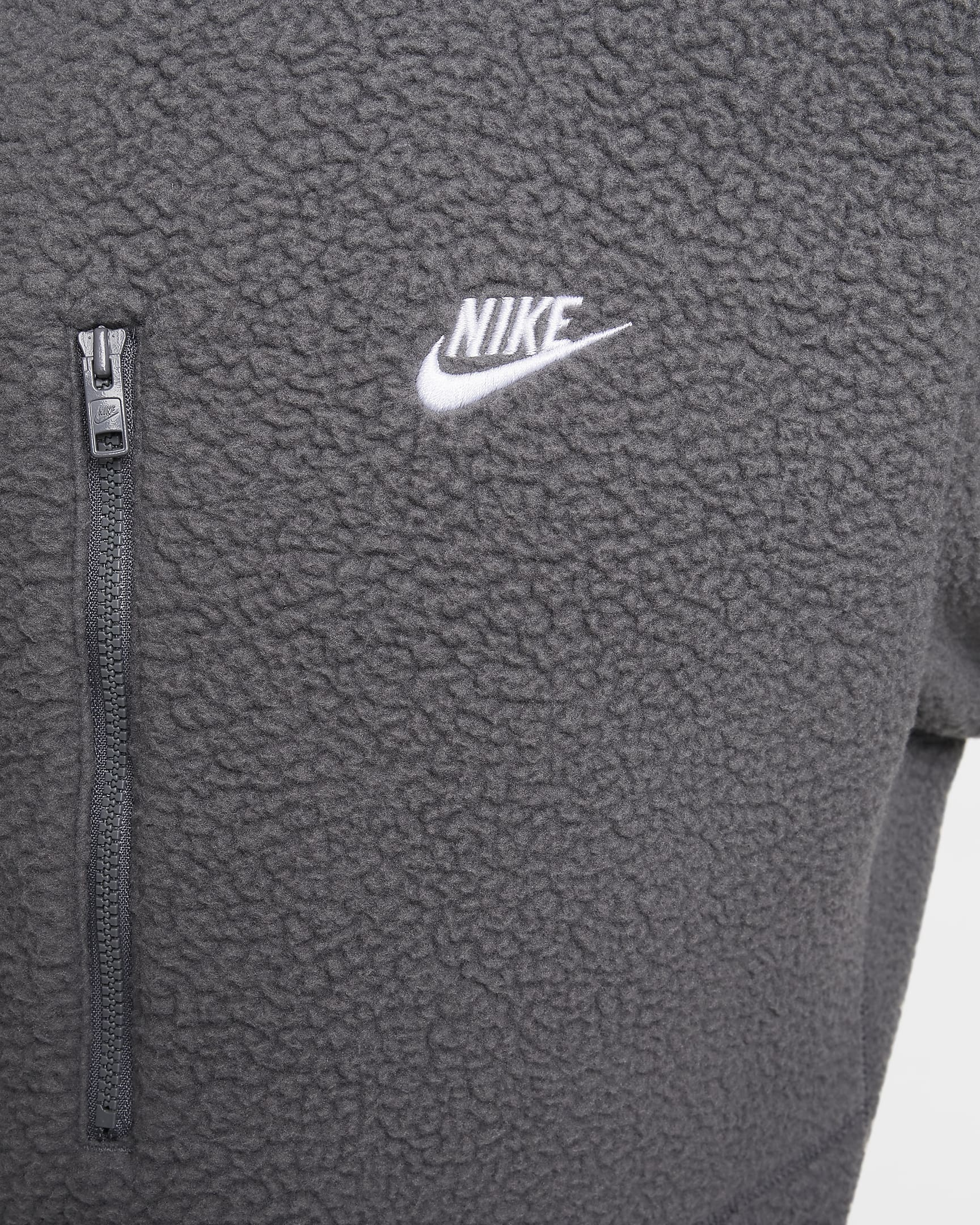 Nike Sportswear Club Men's Fleece Jacket - Iron Grey/White