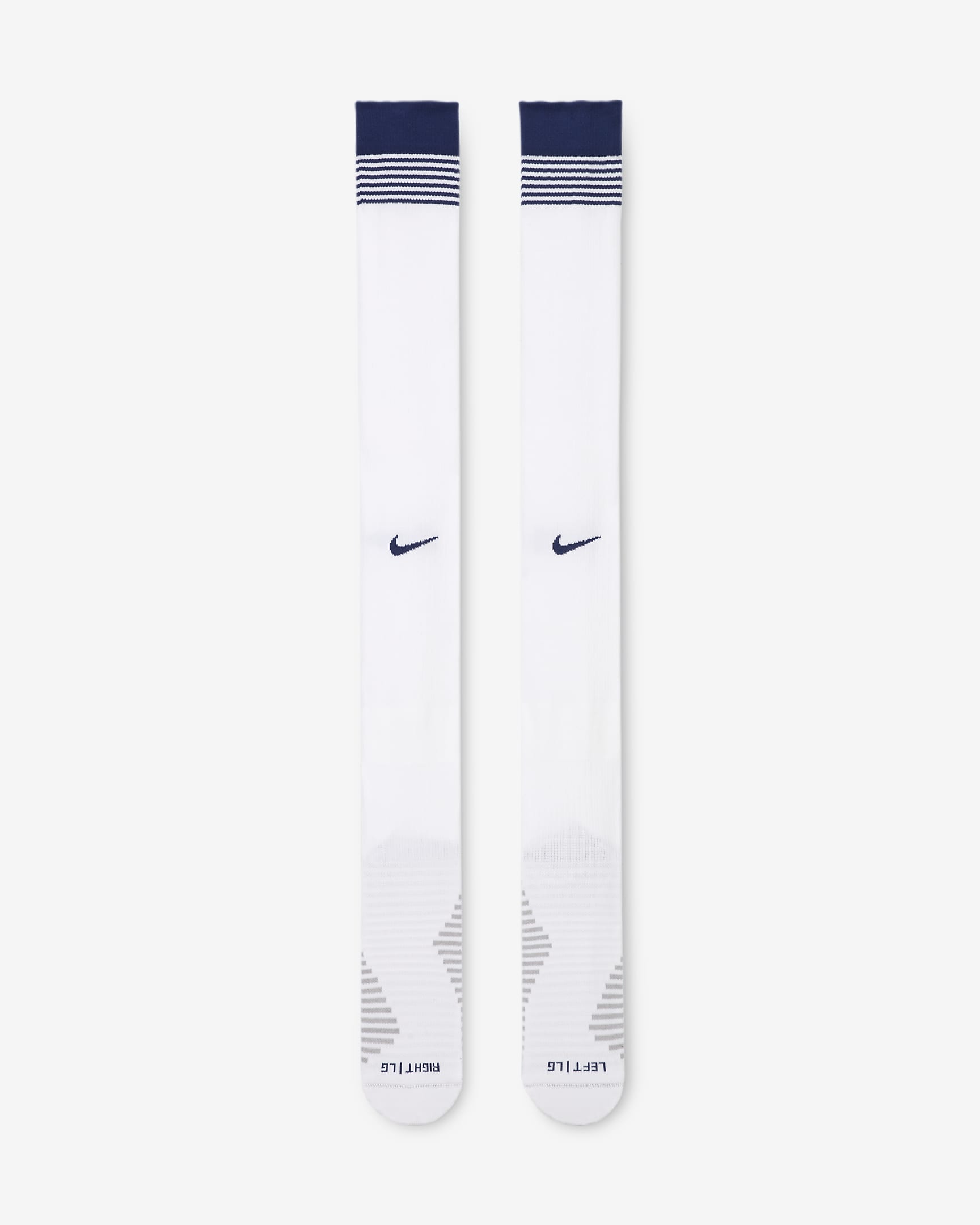 Tottenham Hotspur Strike Home Nike Dri-FIT Football Knee-High Socks - White/Binary Blue/Binary Blue