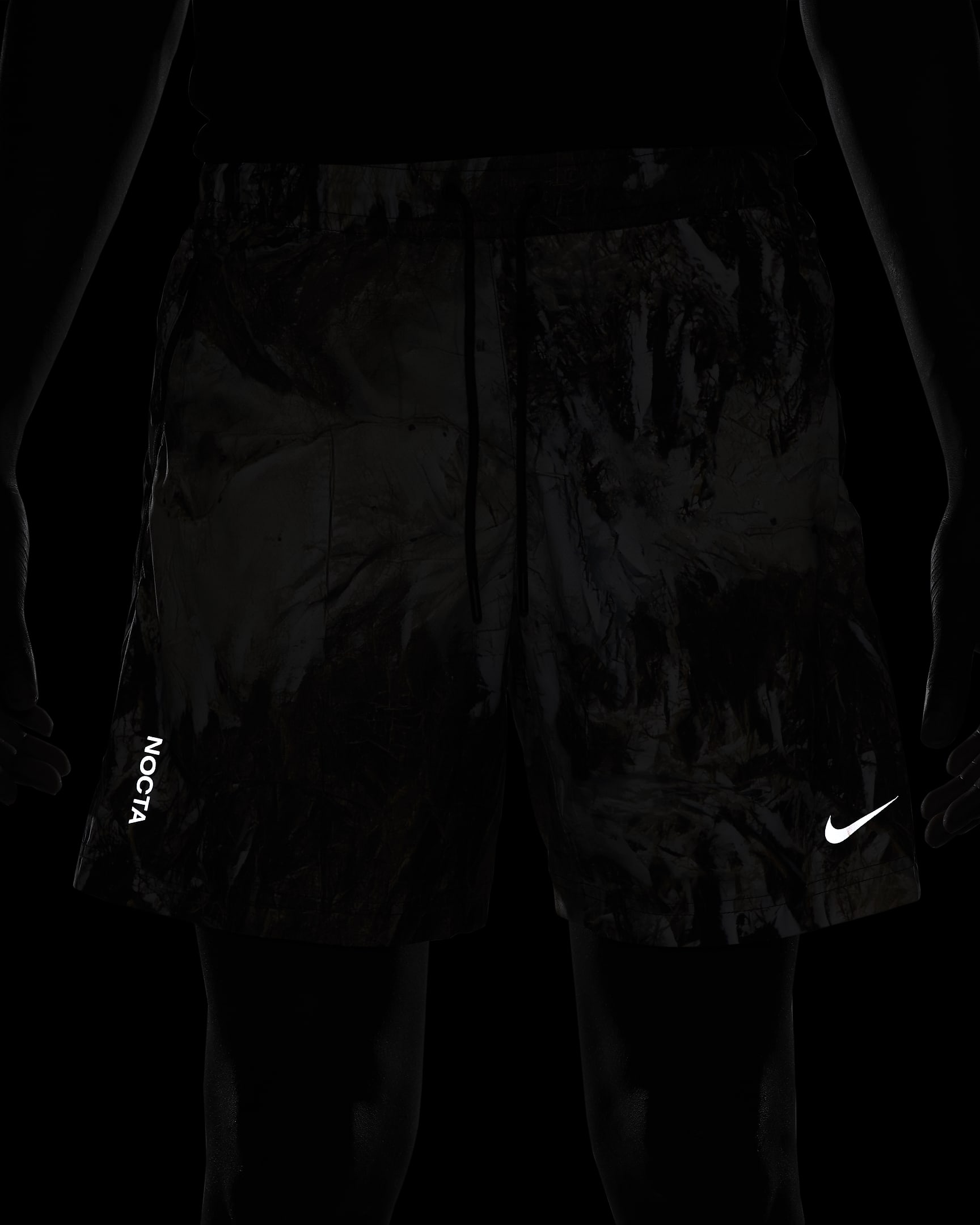 NOCTA Herren-Laufshorts - Schwarz/Multi-Color/Schwarz